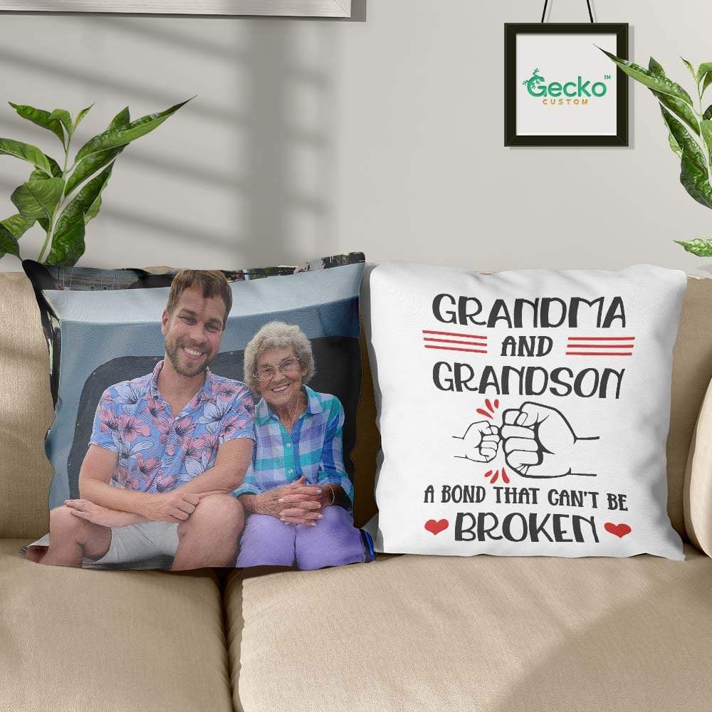 Grandma and Grandson Bond Family Throw Pillow 2 HN590