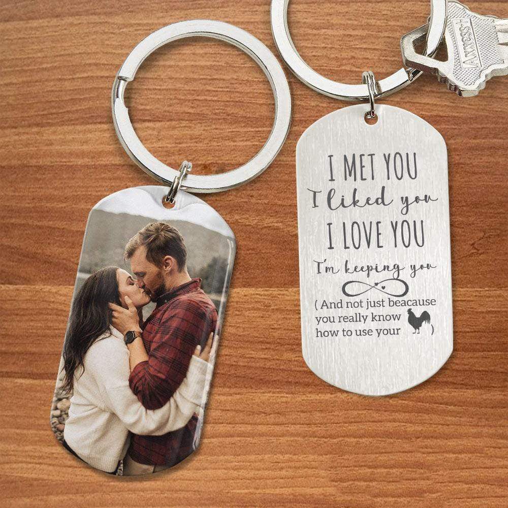 I Met You I Liked You I Love You Couple Metal Keychain HN590 893456 - Image 2