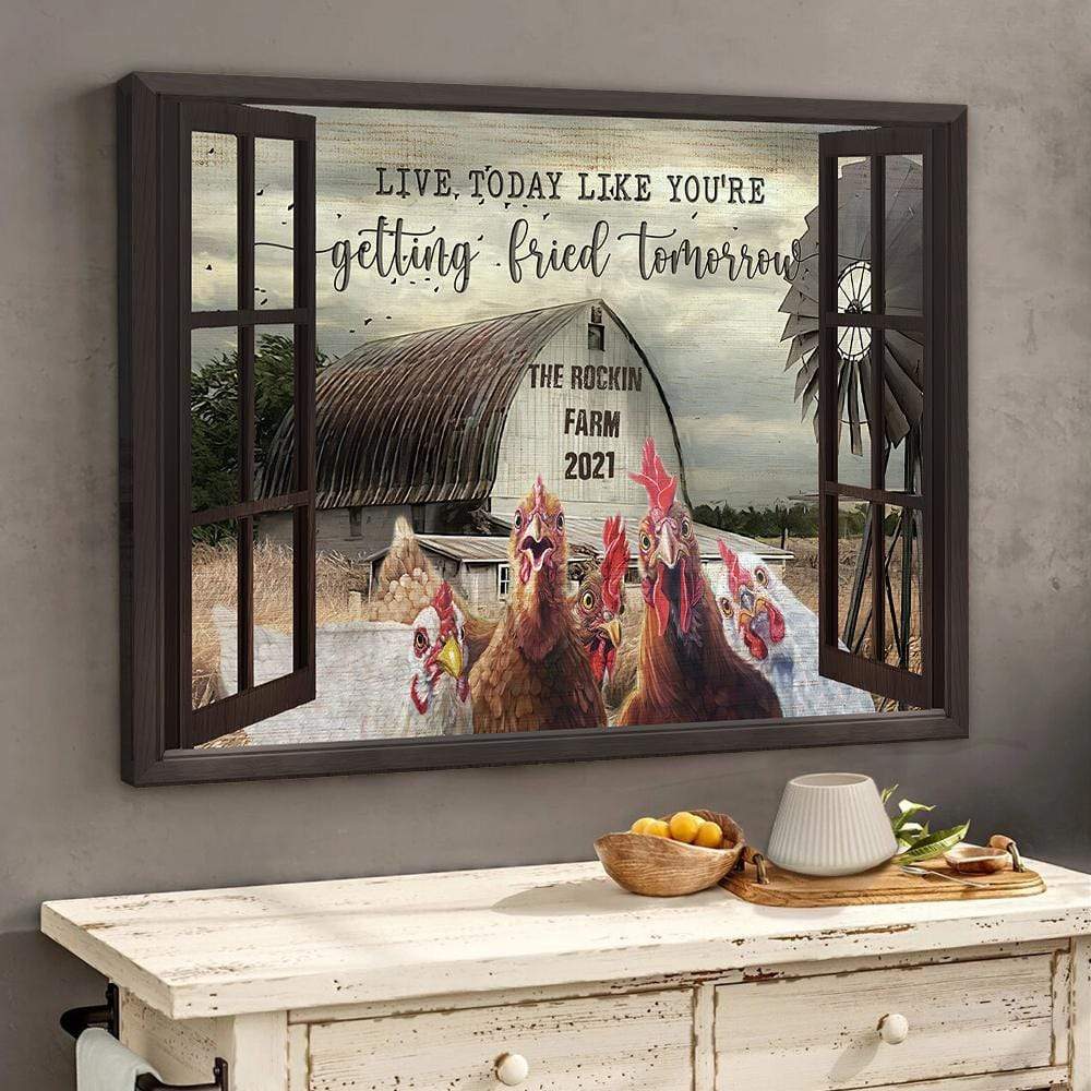 Live Today Like You're Getting Fried Farmer Canvas, Farmer Gift, Ranch Decoration, HN590