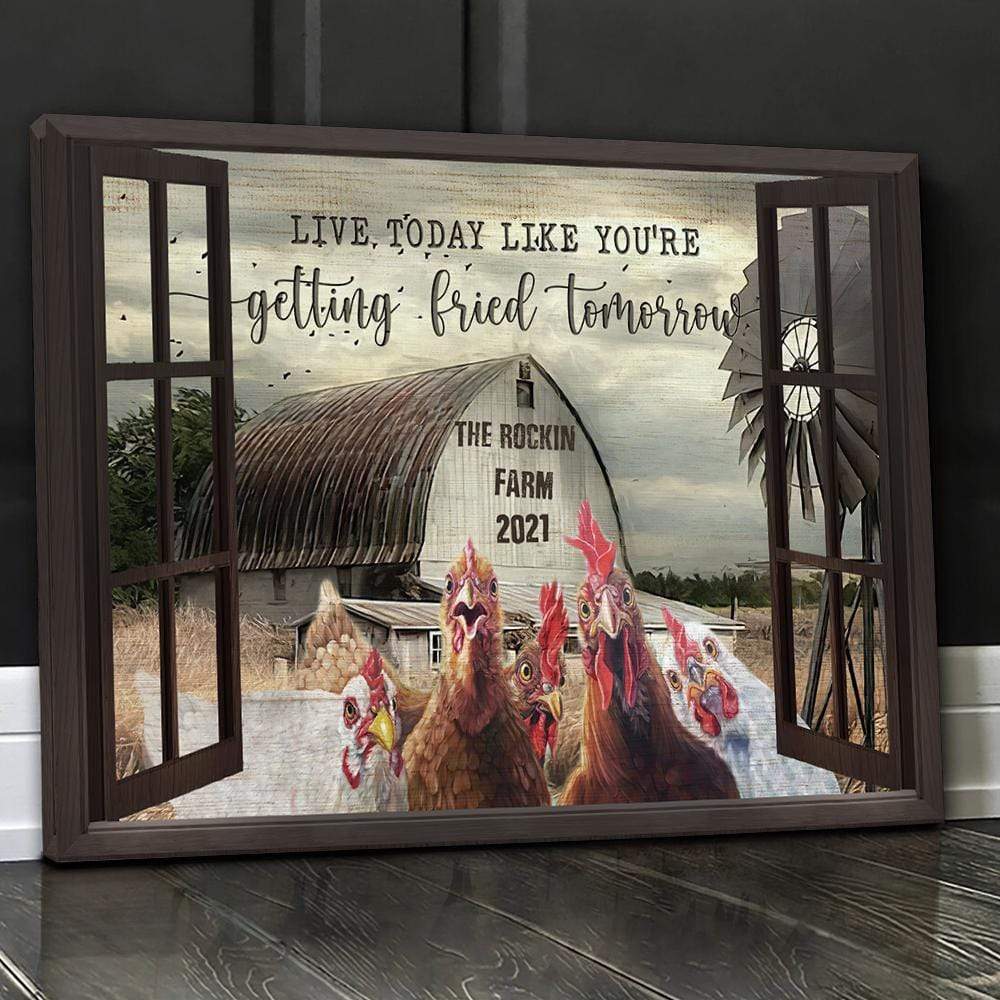 Live Today Like You're Getting Fried Farmer Canvas, Farmer Gift, Ranch Decoration, HN590 - Image 2
