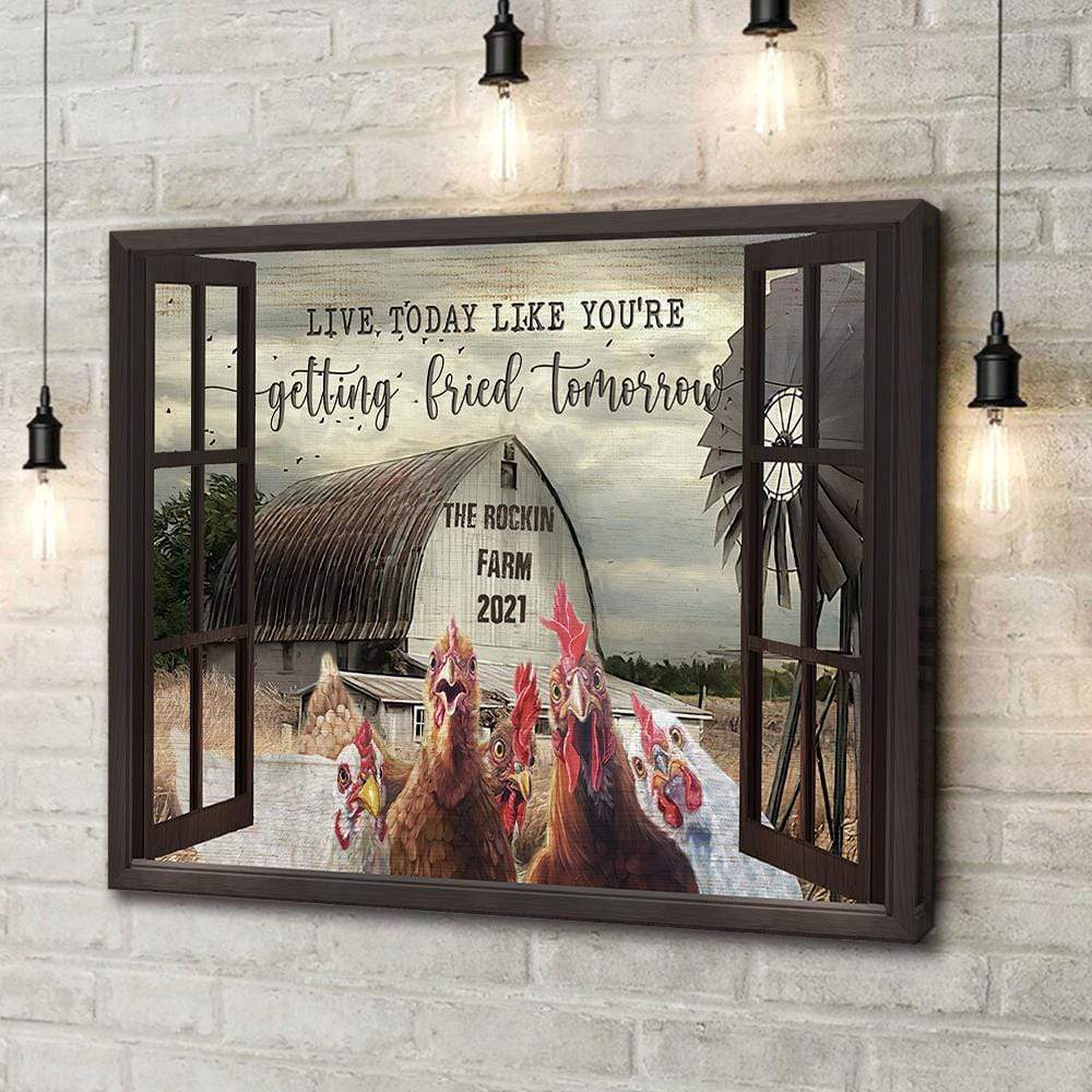 Live Today Like You're Getting Fried Farmer Canvas, Farmer Gift, Ranch Decoration, HN590 - Image 3