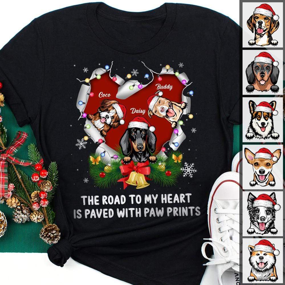 Road To My Heart Paved With Paw Prints Dog Shirt, HN590