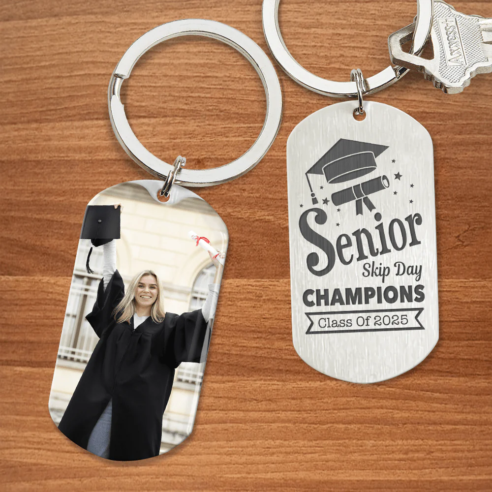 Senior Skip Day Champions Class Of 2025 Graduation Metal Keychain 890371