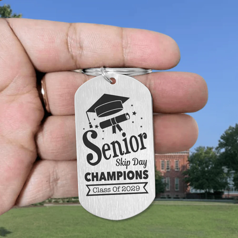 Senior Skip Day Champions Class Of 2025 Graduation Metal Keychain 890371 - Image 6