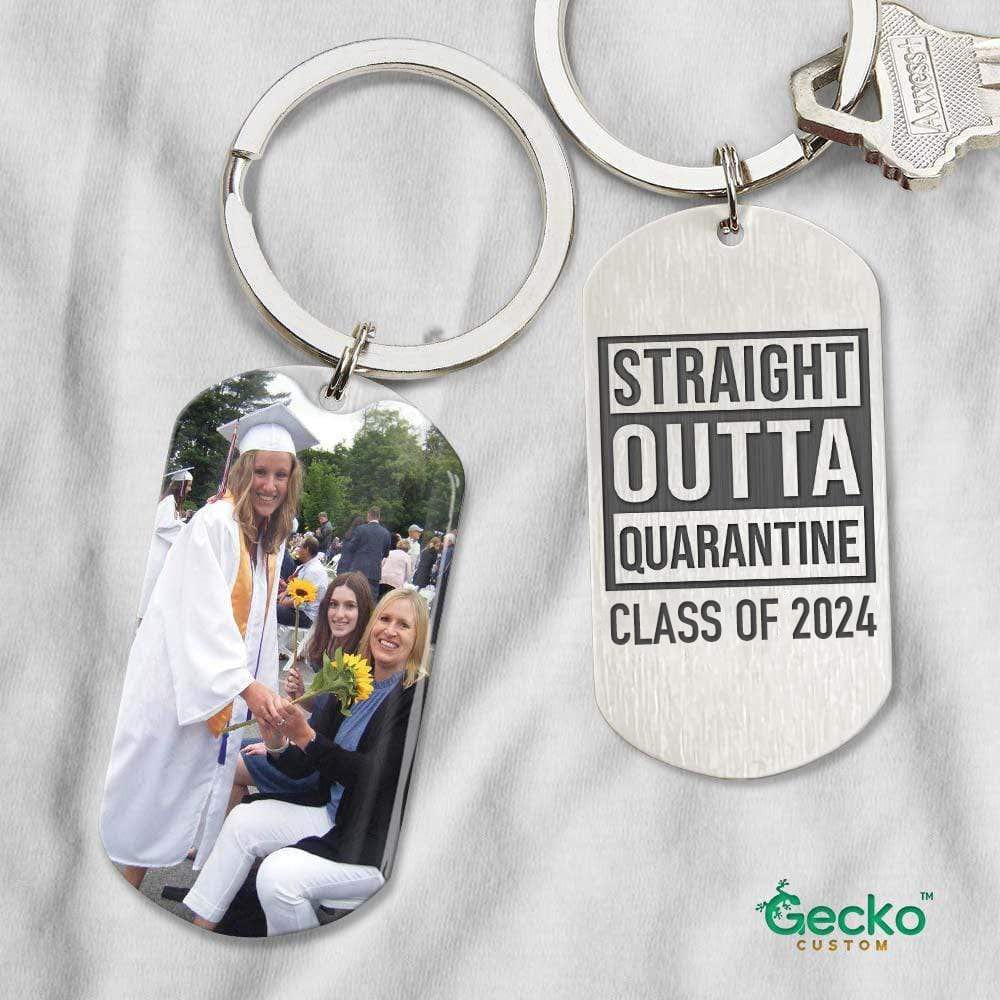 Straight Outa Quarantine Class Of 2025 Graduation Metal Keychain 890379 - Image 10