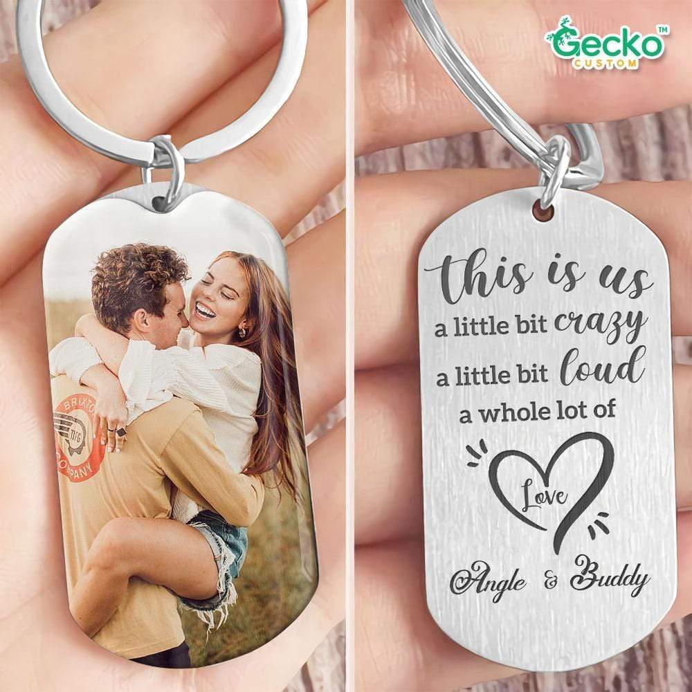 This Is Us A Whole Lot Of Love Couple Metal Keychain HN590