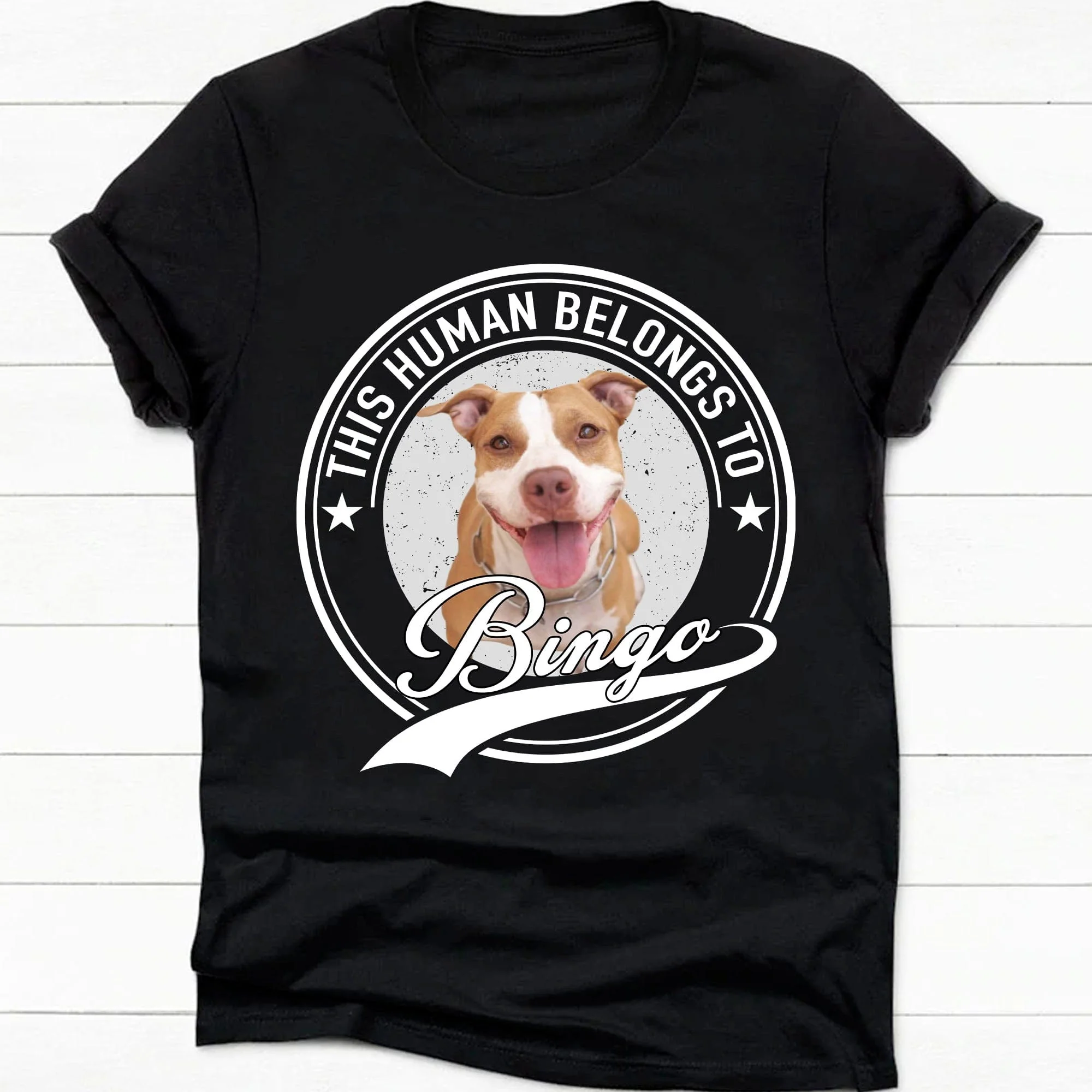 Human Belongs To Dog Cat Personalized Custom Photo Dog Cat Pet Shirt TH10 TA29 889223