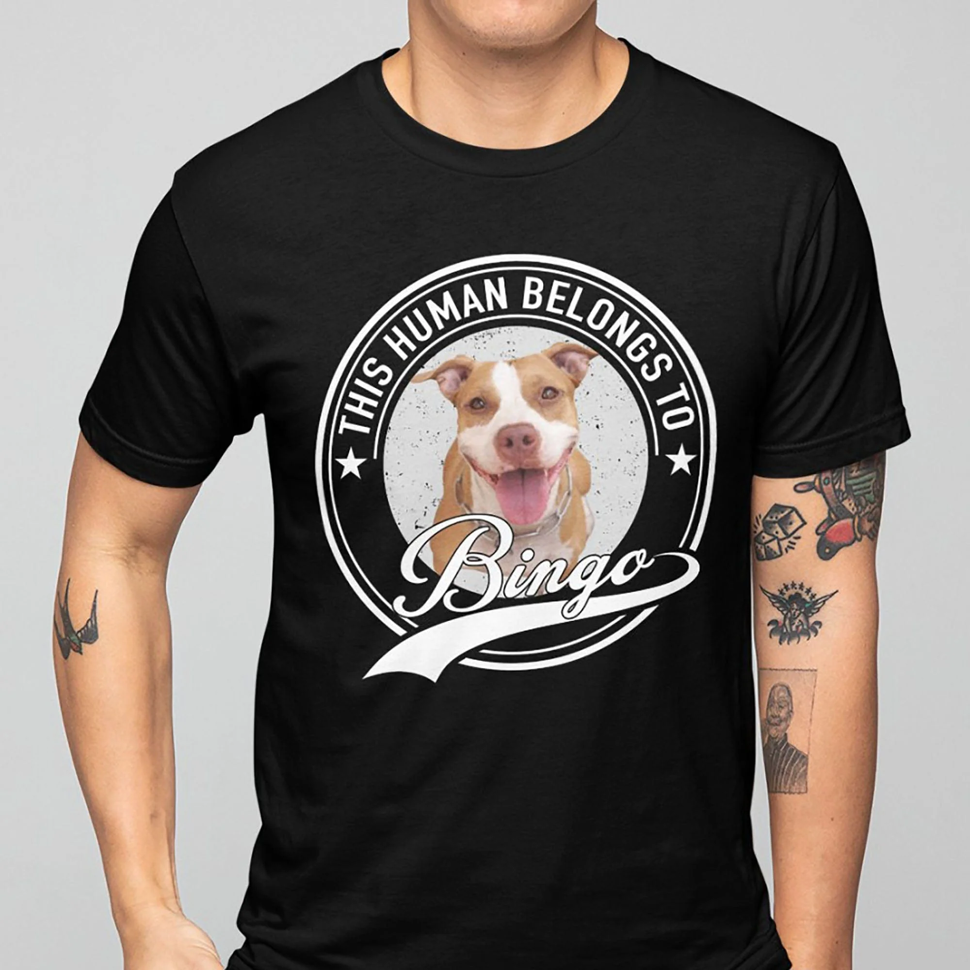 Human Belongs To Dog Cat Personalized Custom Photo Dog Cat Pet Shirt TH10 TA29 889223 - Image 4