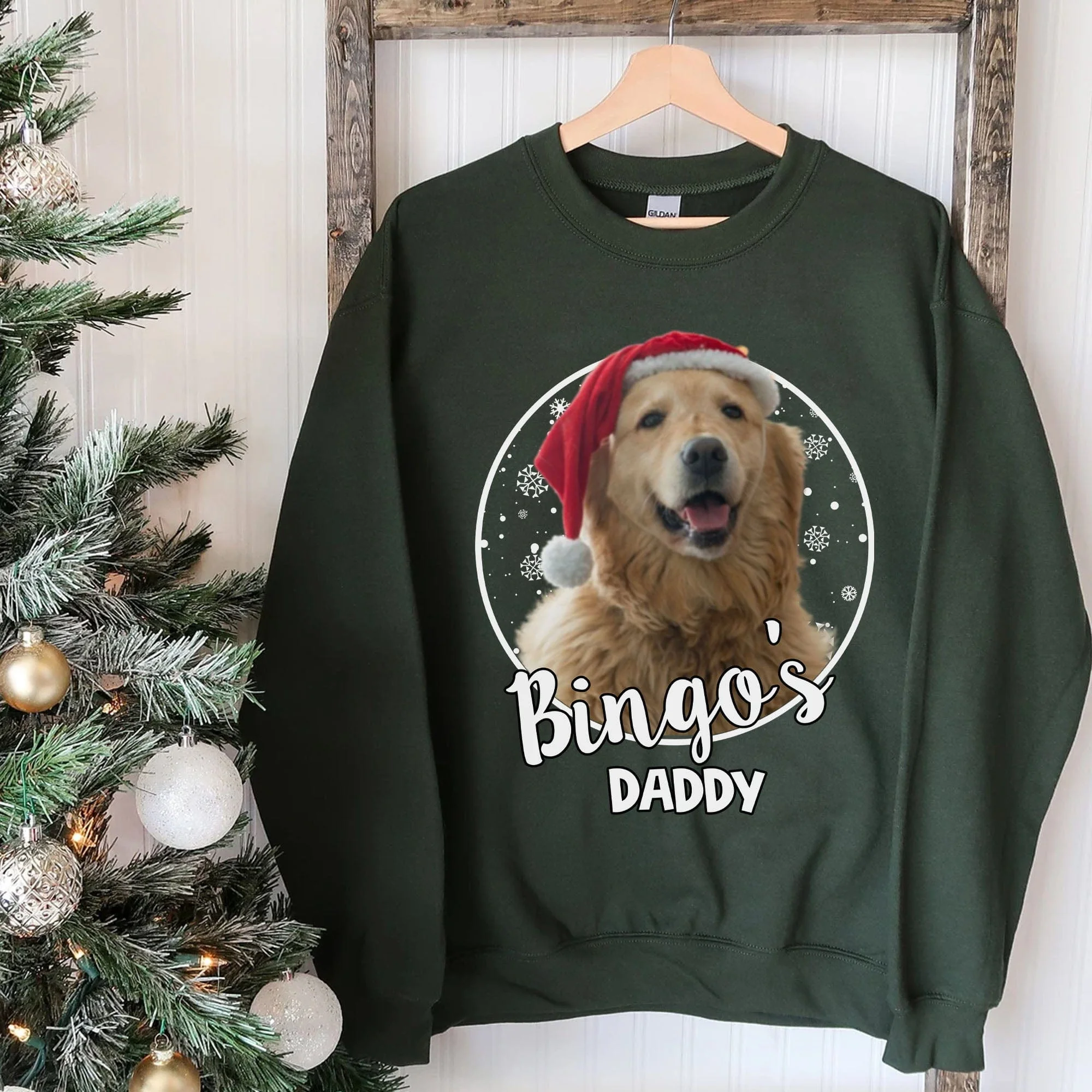 Human Dog Christmas Personalized Custom Photo Dog Sweatshirt, Dog Lover Sweater Christmas C472 891657 - Image 6