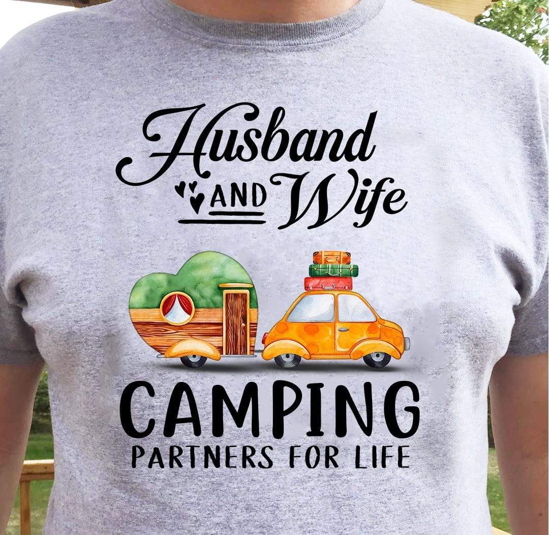 Husband And Wife Camping Partners For Life Shirt