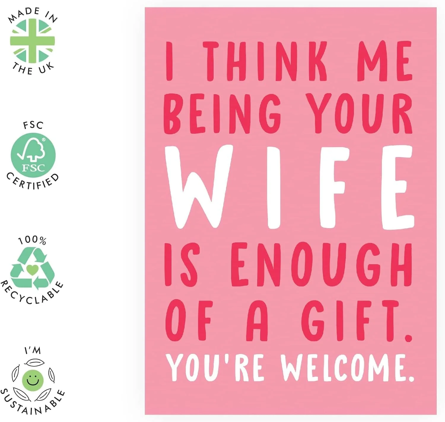 Husband Birthday Card from Wife - Husband Valentines Day Card Funny - Anniversary Cards for Him - Funny Birthday Card for Men - Prank Gag Joke - Comes with Fun Stickers - Image 2