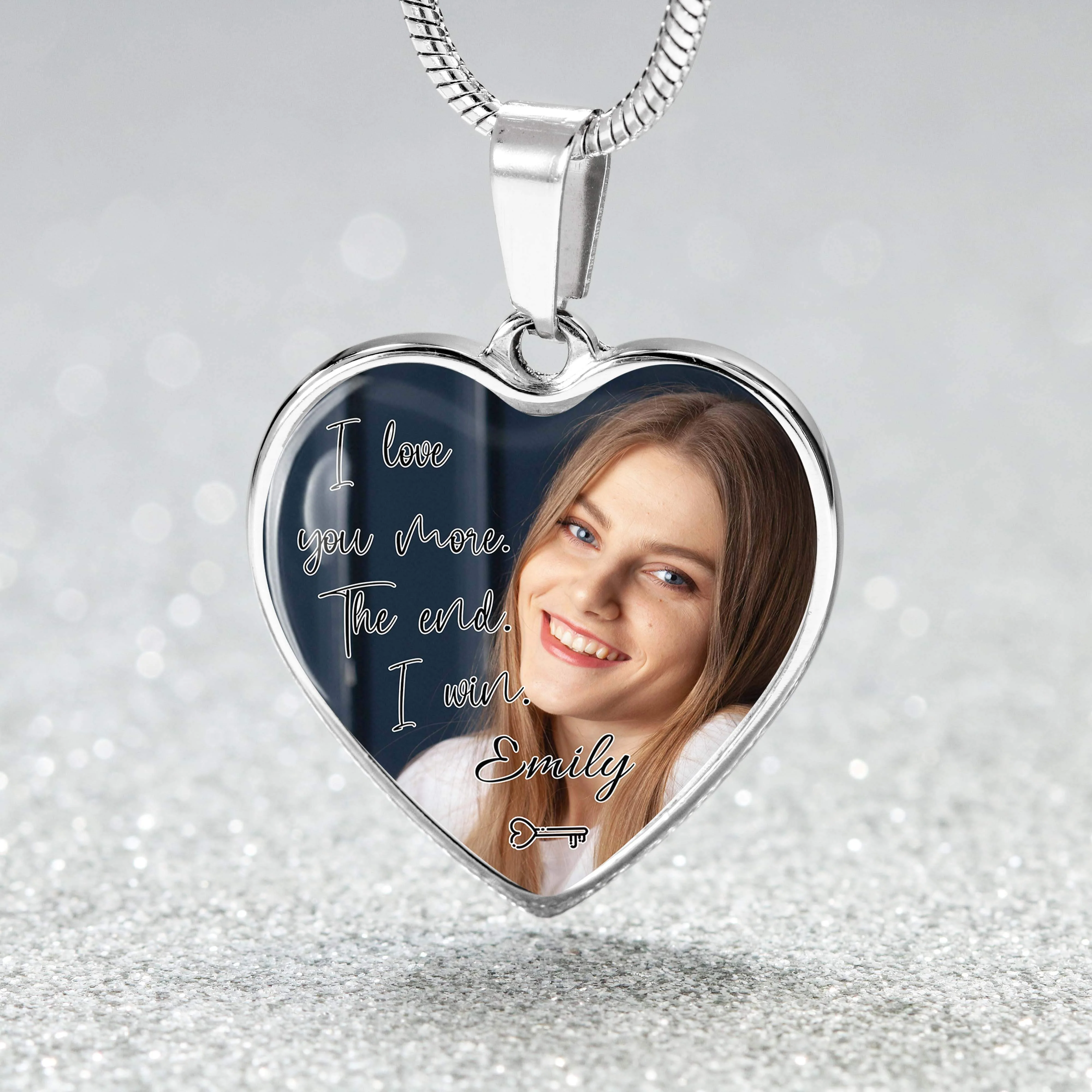 I Love You More Custom Heart Necklace - Image 2