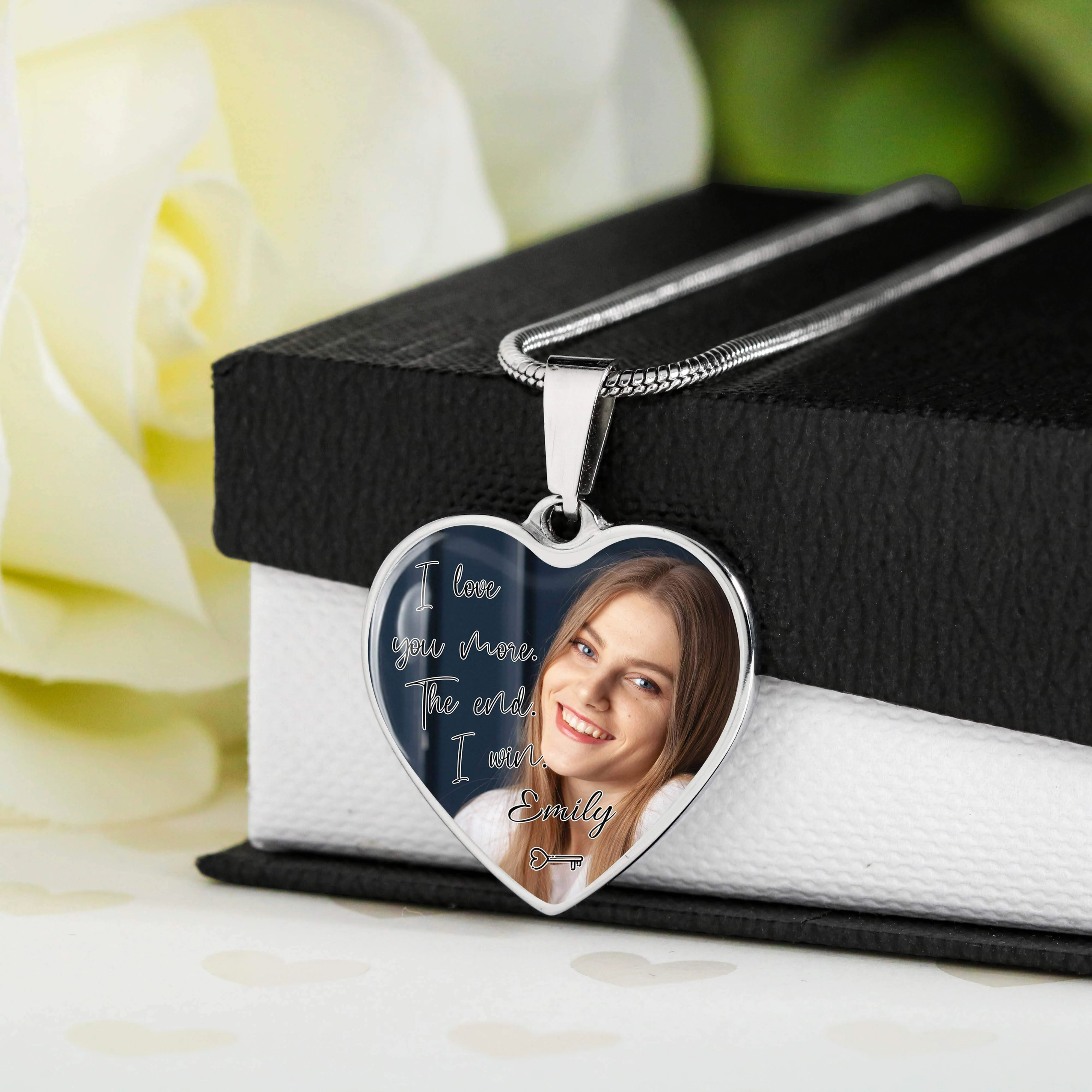 I Love You More Custom Heart Necklace - Image 4