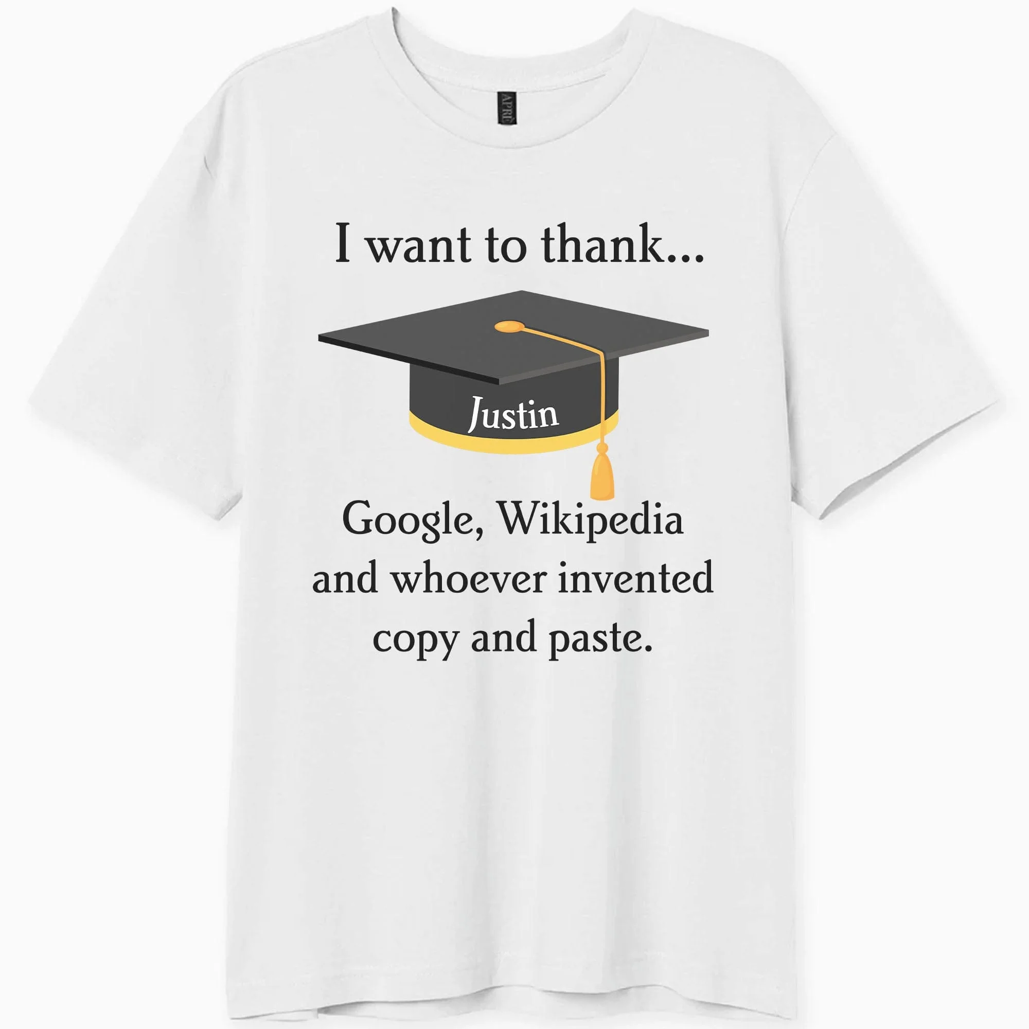 I Want To Thank Google Wikipedia Graduation Shirt C254