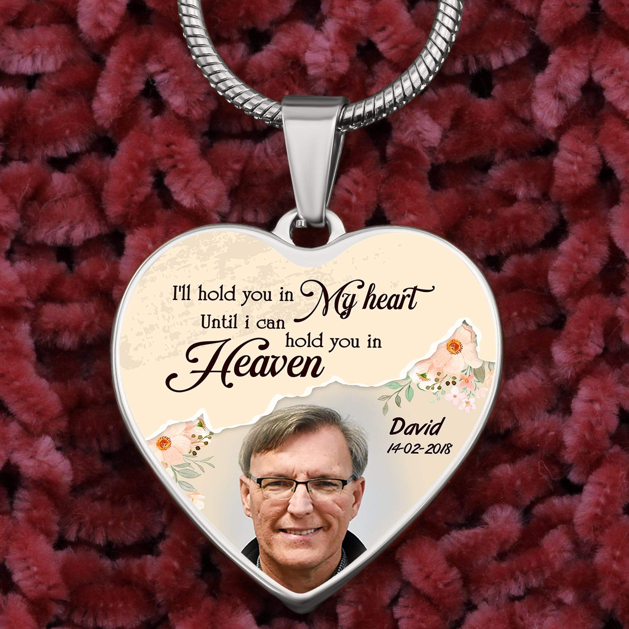I'll Hold You in My Heart Custom Heart Necklace