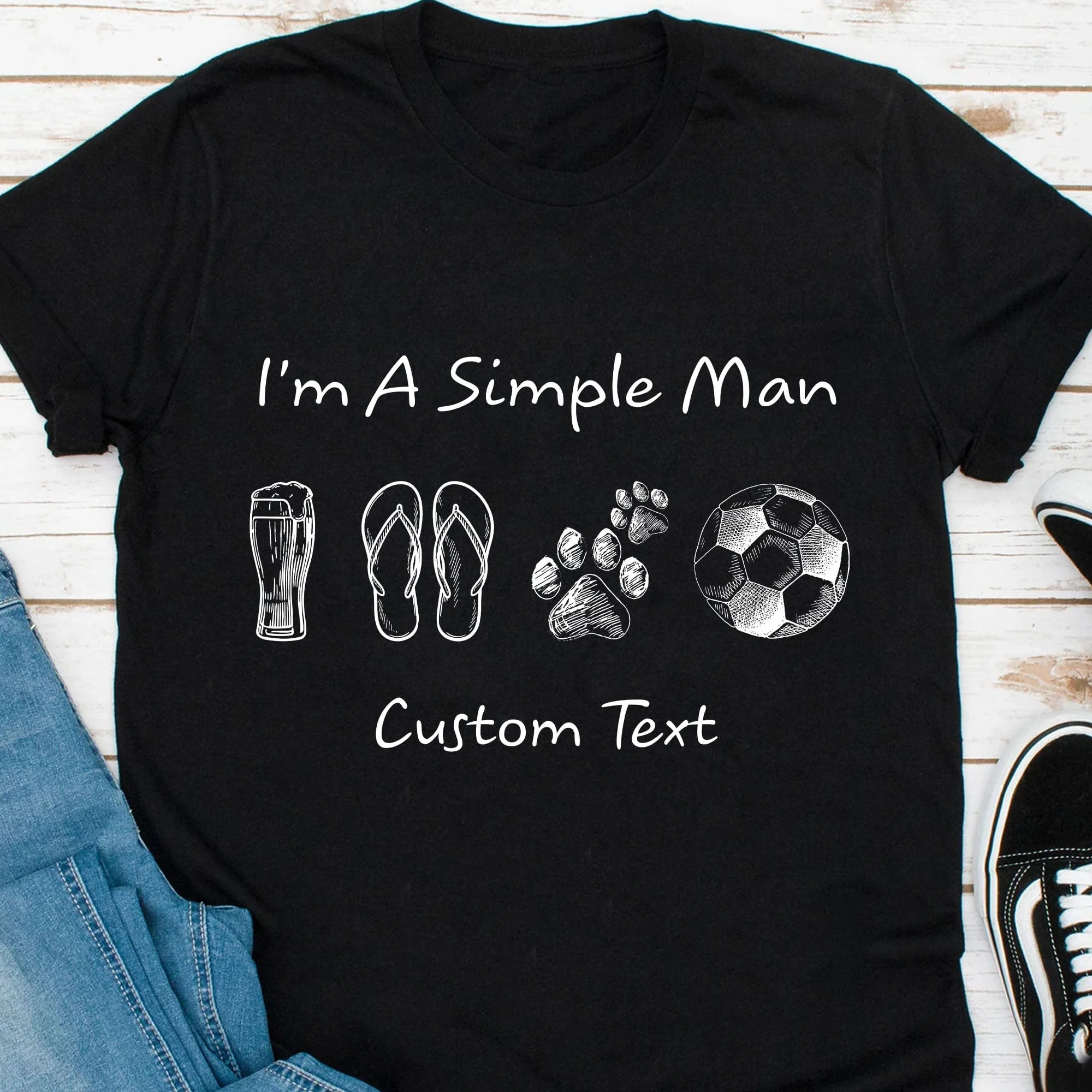 I'm A Simple Woman Man Personalized Custom Soccer Shirts C508 - Image 3