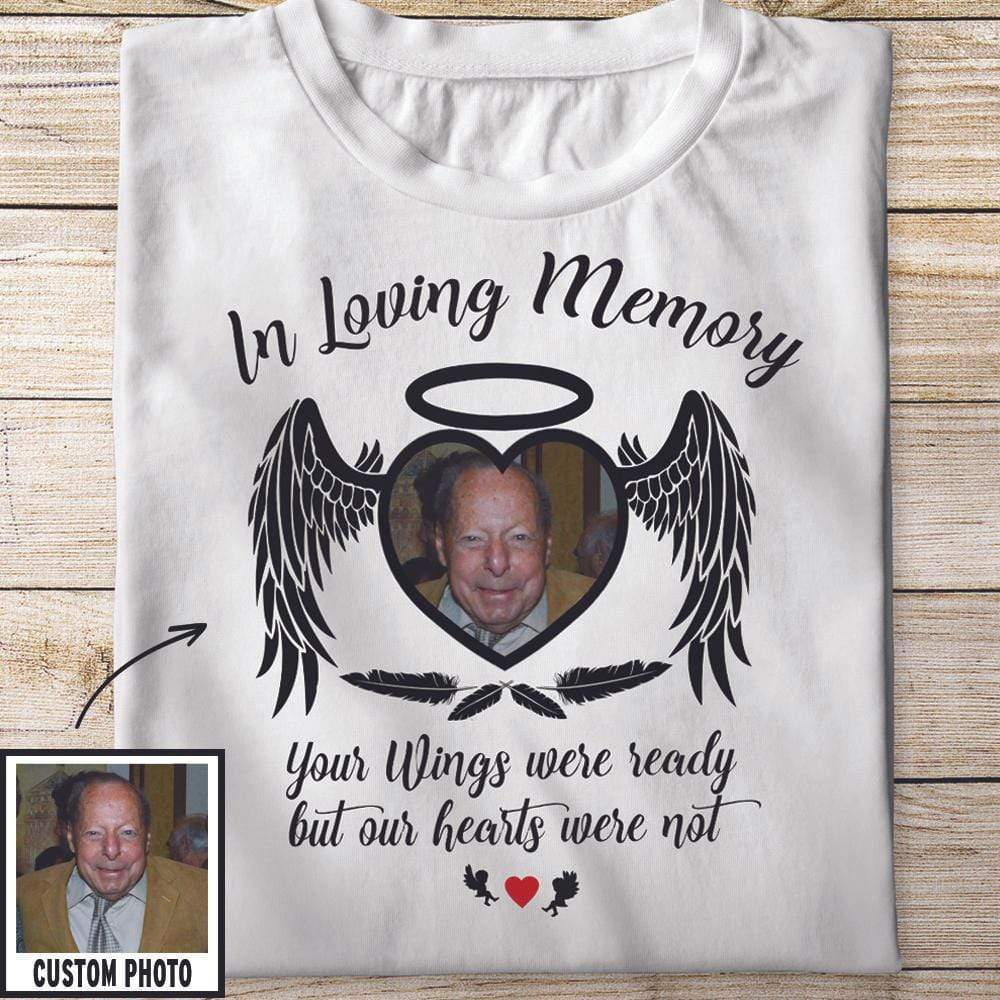 Your Wings Were Ready Family Memorial Custom Photo Shirt - Image 2
