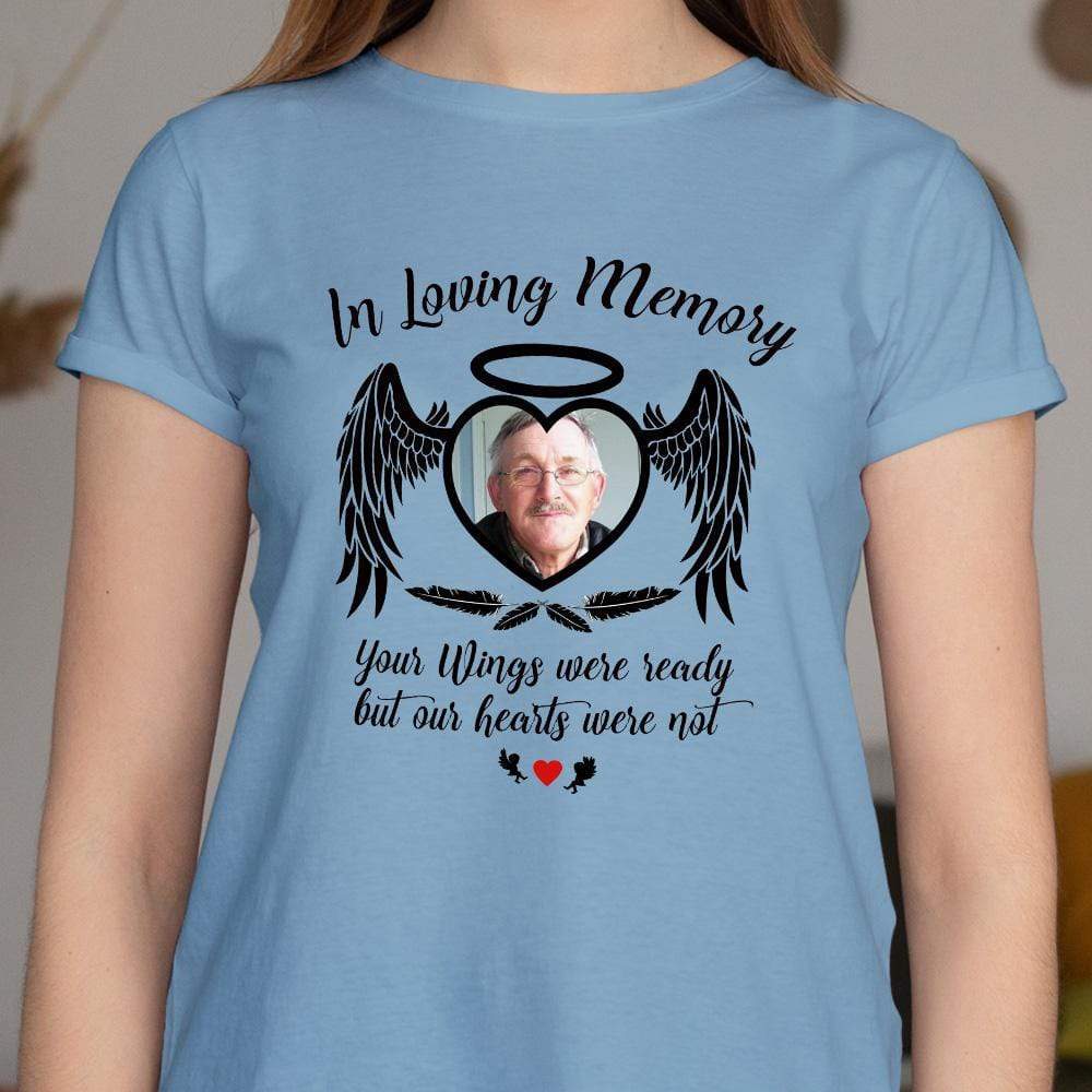 Your Wings Were Ready Family Memorial Custom Photo Shirt - Image 4