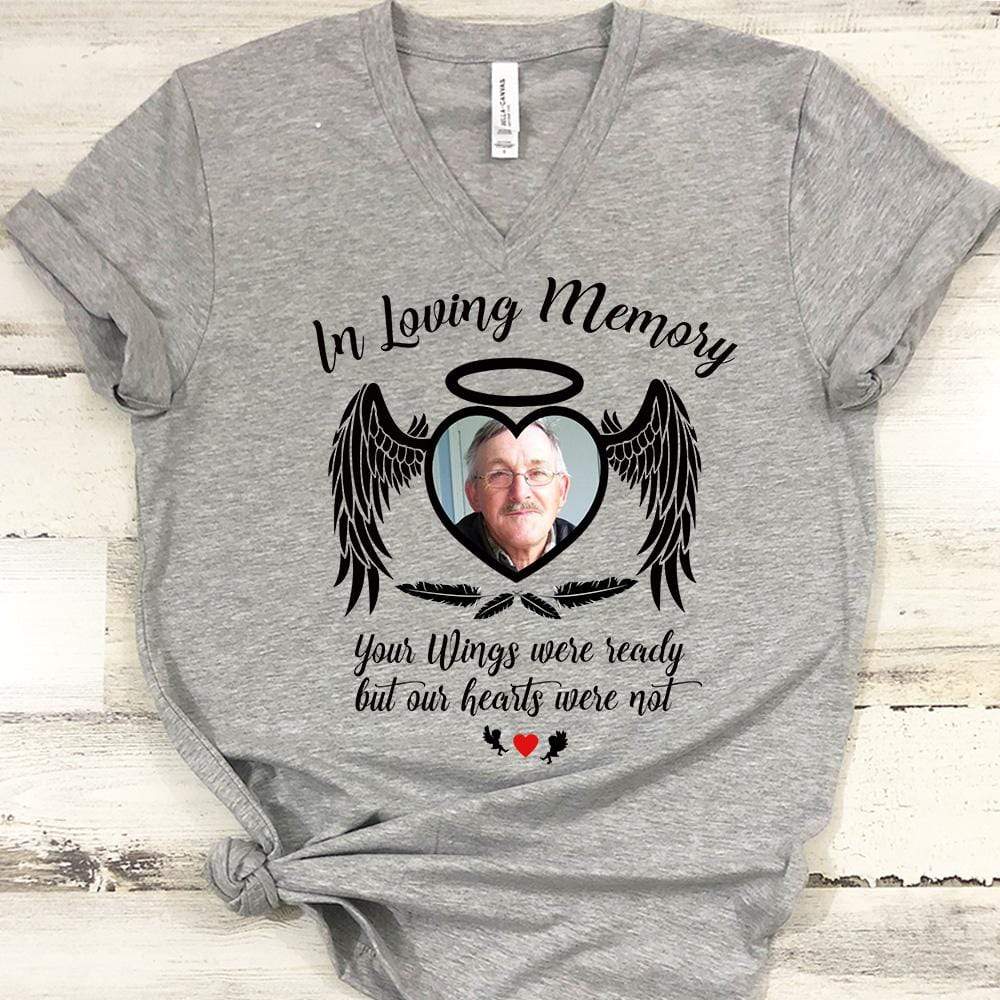 Your Wings Were Ready Family Memorial Custom Photo Shirt - Image 5