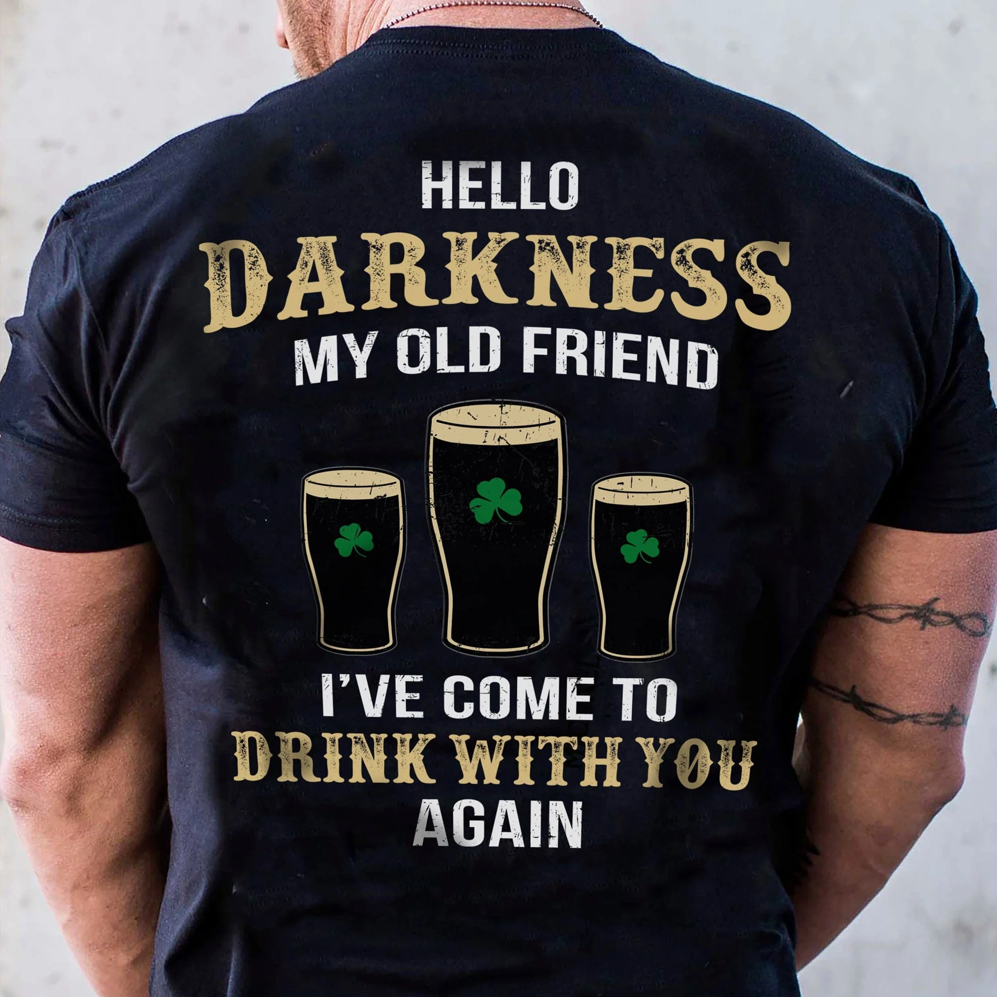 Darkness old friend drink beer irish st patty's day shirt printed back 901408