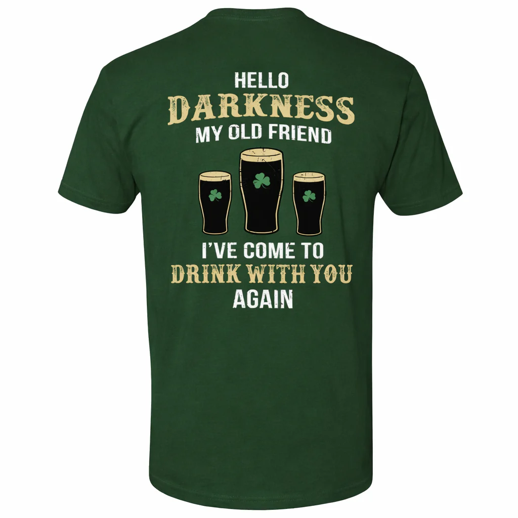 Darkness old friend drink beer irish st patty's day shirt printed back 901408 - Image 16