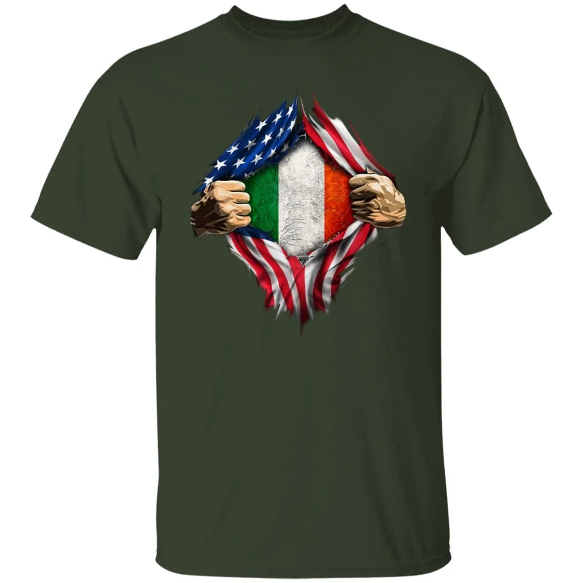 American Irish Flag St Patrick Shirt - Image 11