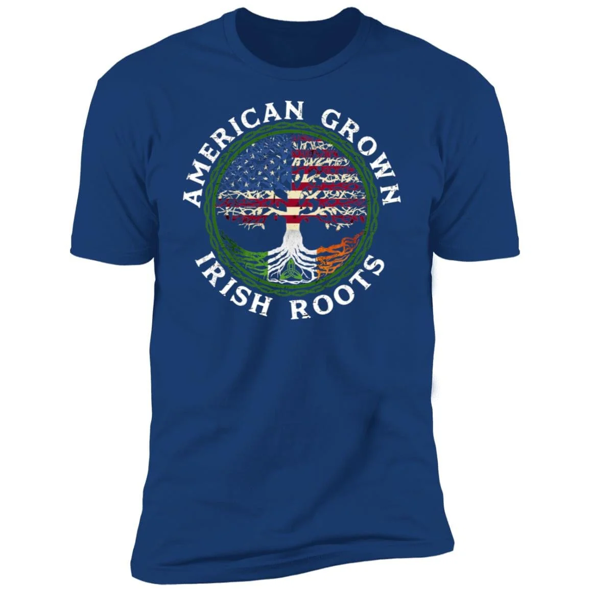 American Grown Irish Roots Flag St Patrick Shirt - Image 5