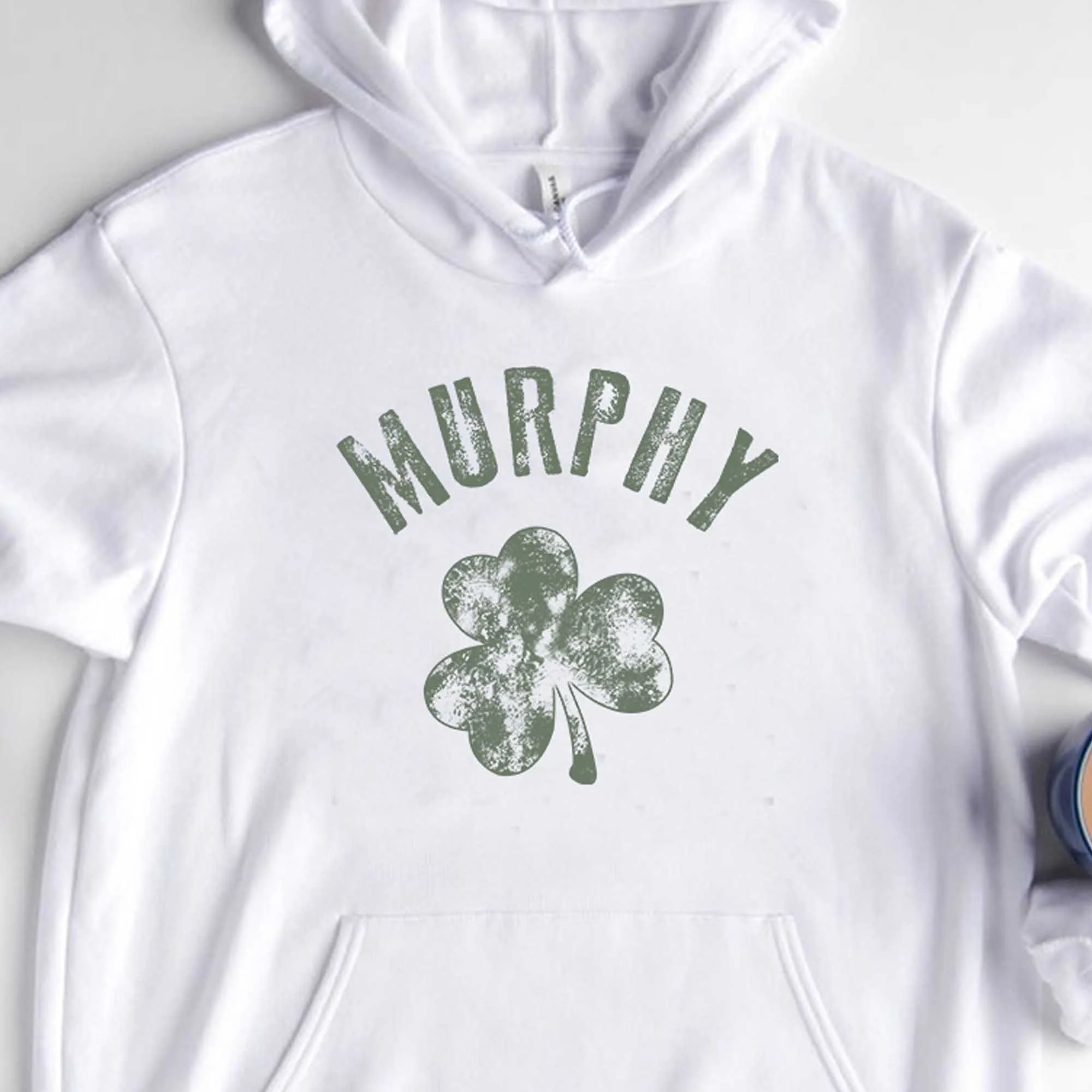 Irish Vintage Green Shamrock Distressed Custom Sweatshirt
