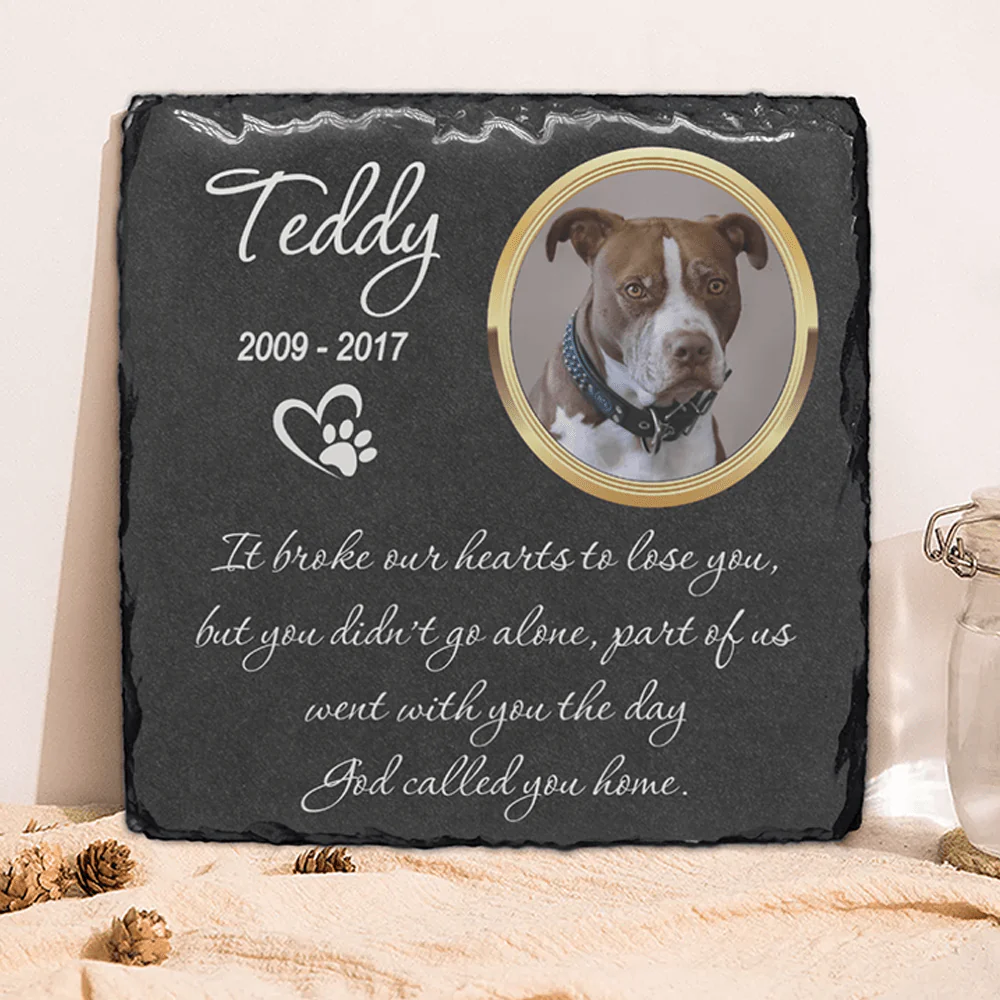 It Broke Our Hearts To Lose You But You Didn't Go Alone Dog Cat Memorial Stone 891517