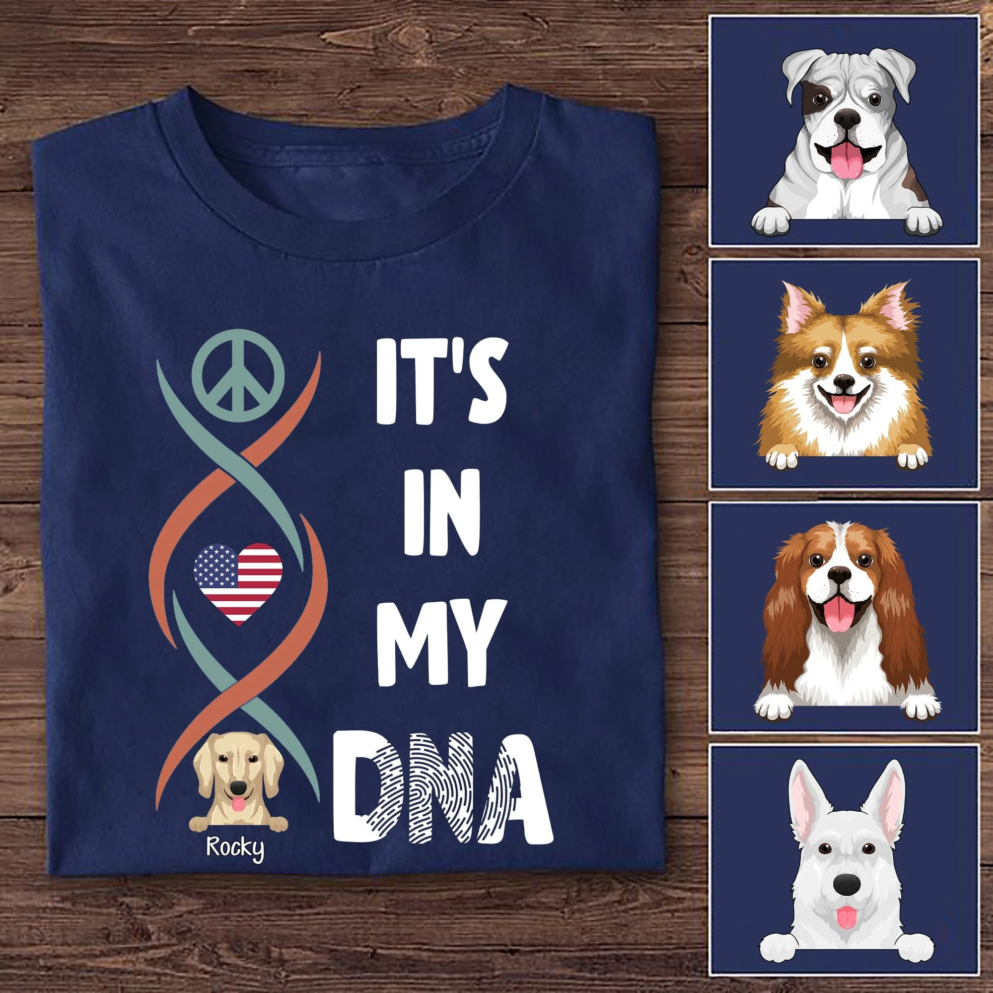 It's In My DNA Personalized Custom Dog Shirt C235 - Image 2