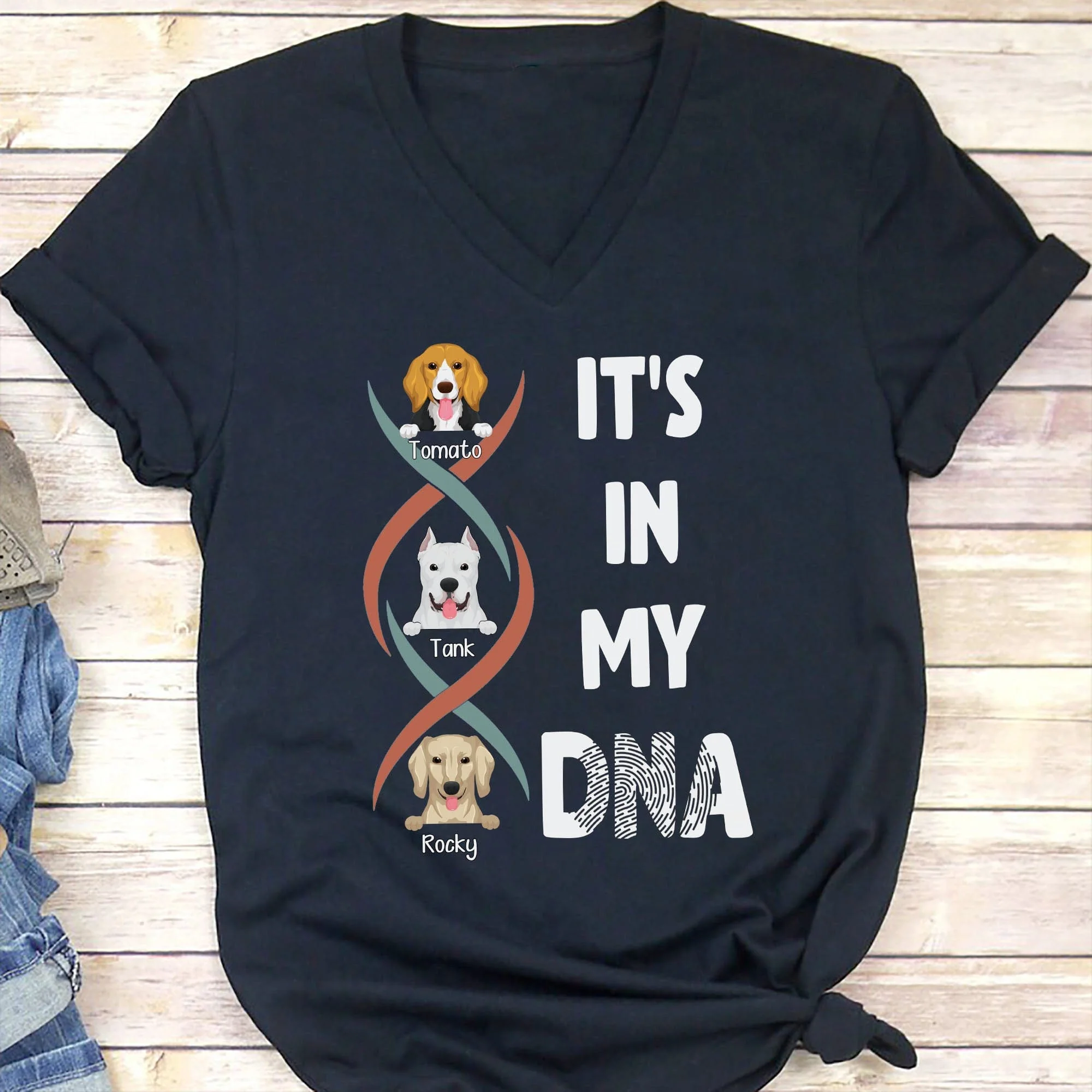 It's In My DNA Personalized Custom Dog Shirt C235 - Image 5