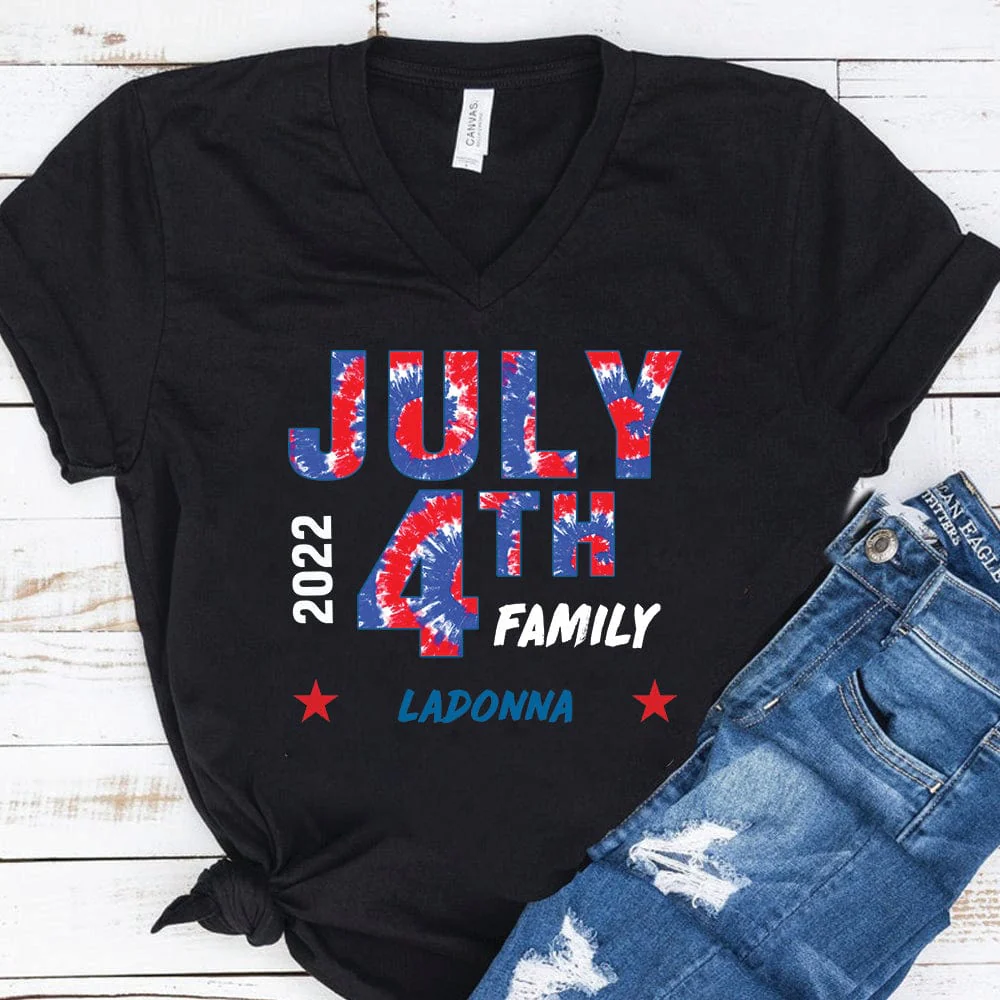 July 4th Family Personalized Custom 4 Th Of July Family Shirt H381 - Image 5