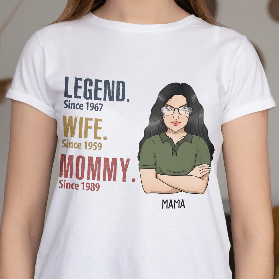 Legend Wife Grandma Since Years T Shirt - Image 2
