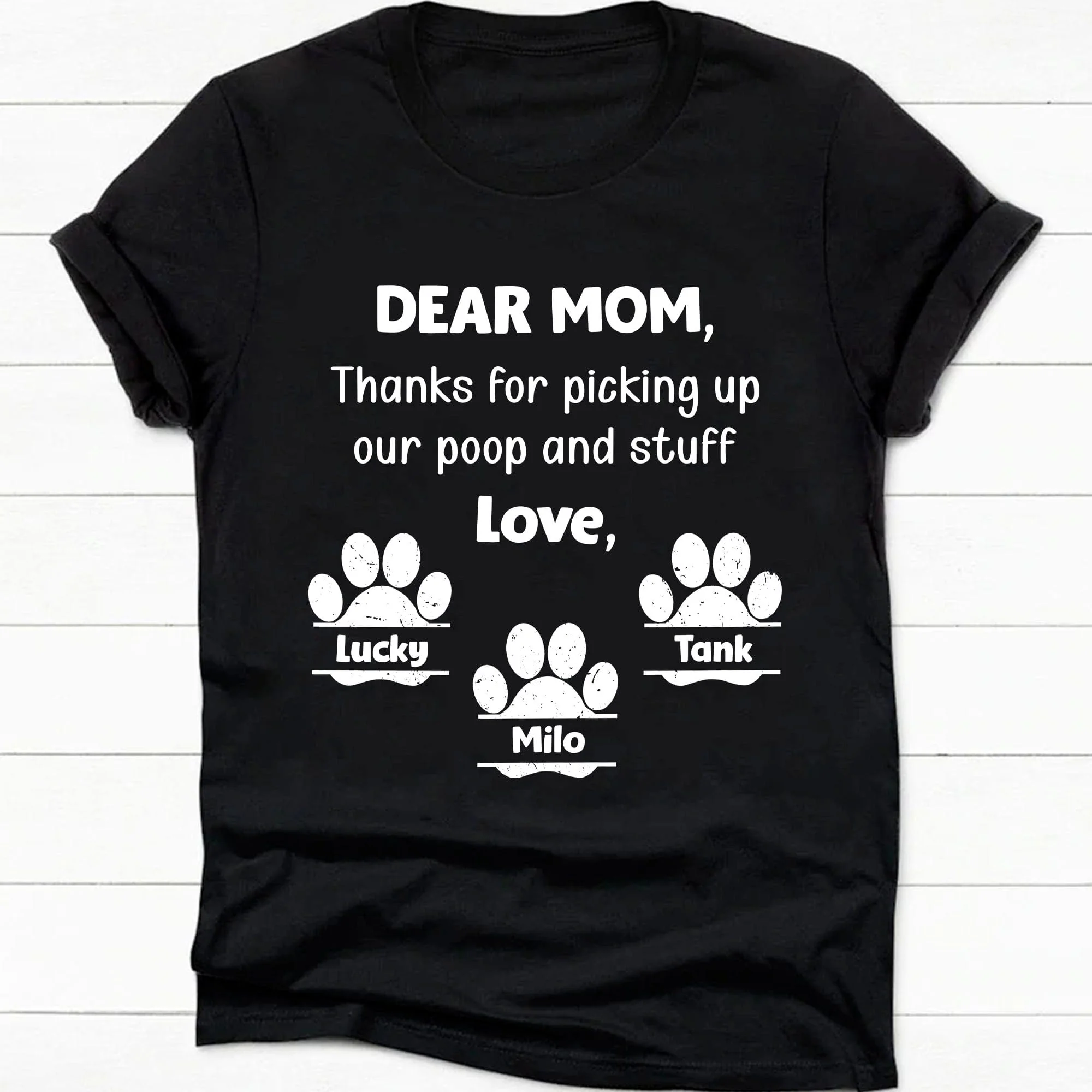Letter To Dad/Mom Personalized Custom Dog Shirt C280 - Image 2