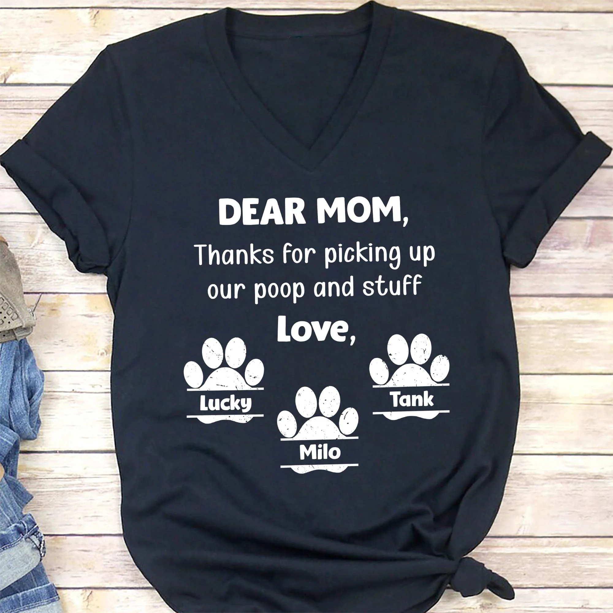 Letter To Dad/Mom Personalized Custom Dog Shirt C280 - Image 5