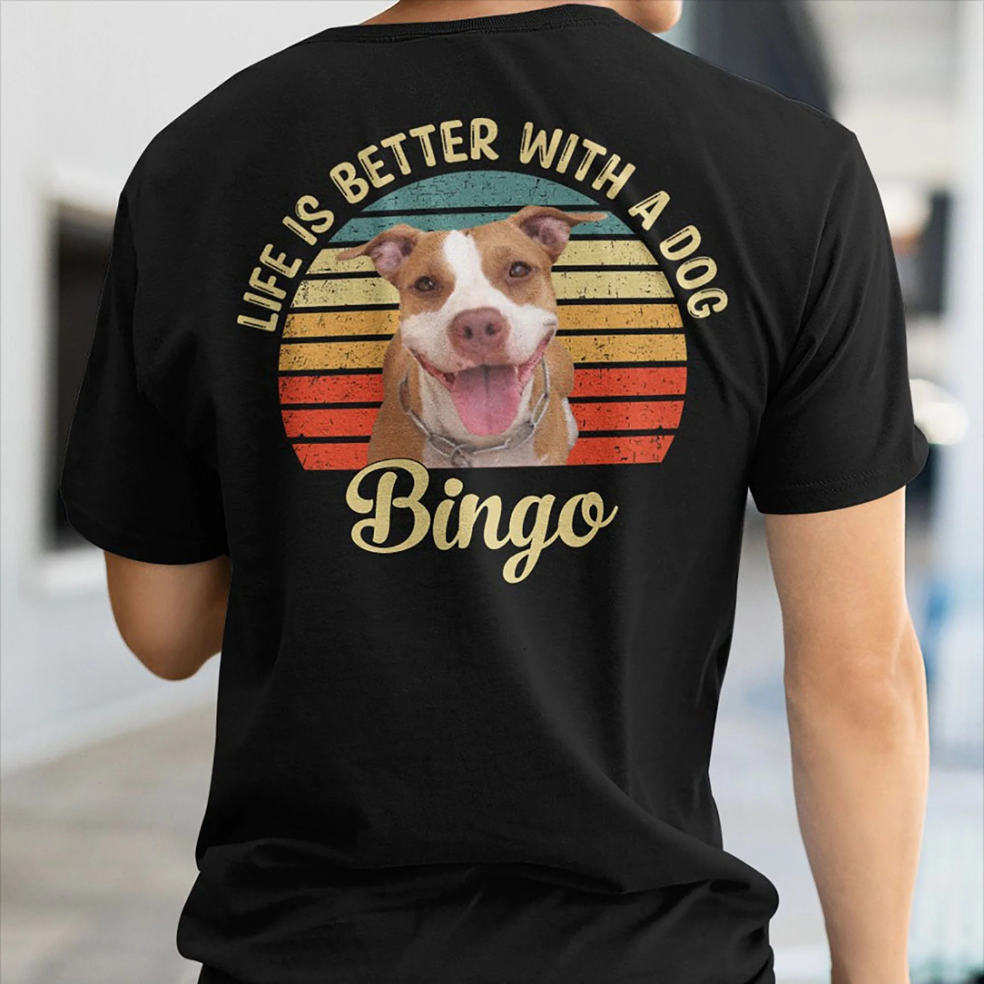 Life Is Better With Dogs Cats Personalized Custom Photo Dogs Cats Backside Shirt 890723 - Image 3
