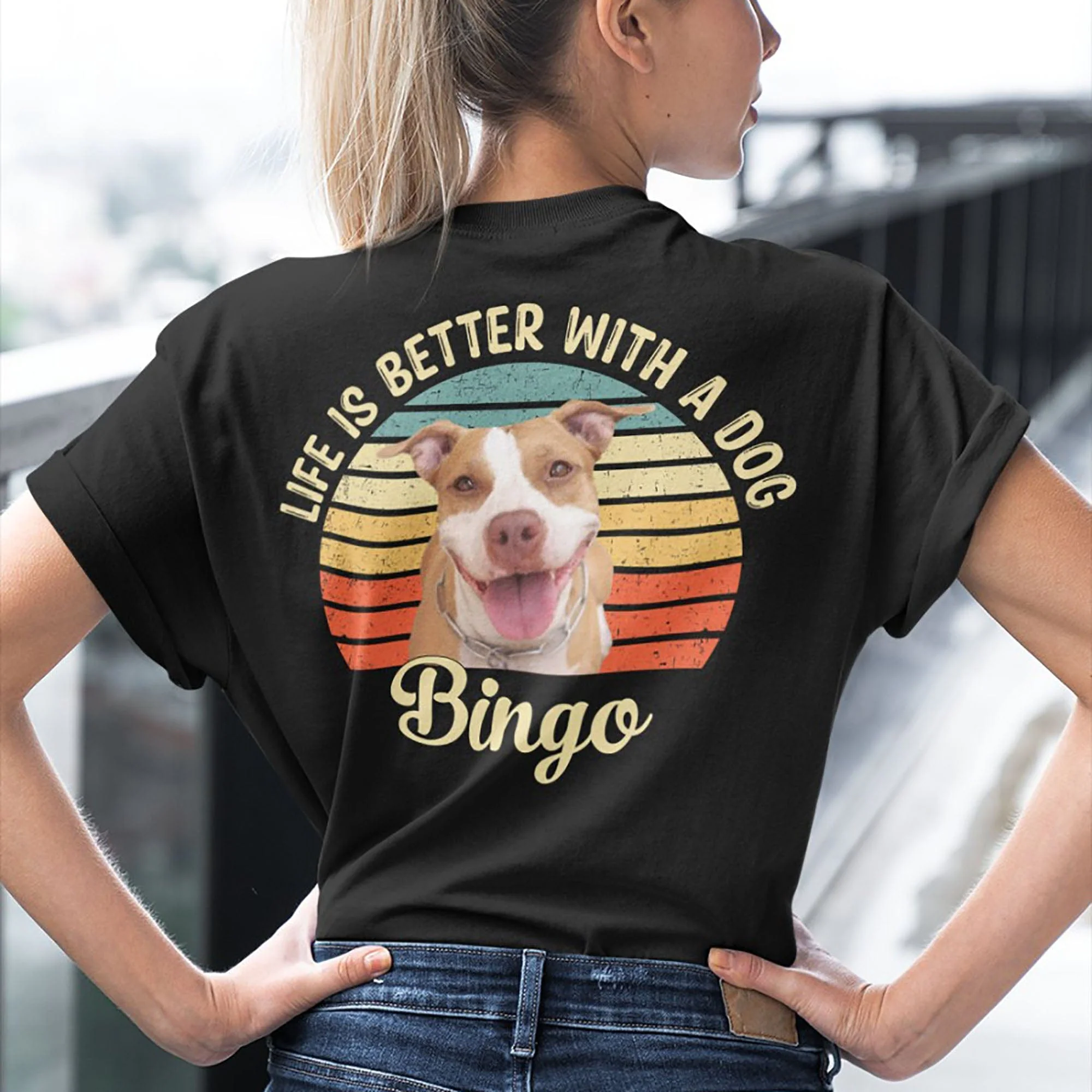 Life Is Better With Dogs Cats Personalized Custom Photo Dogs Cats Backside Shirt 890723 - Image 6