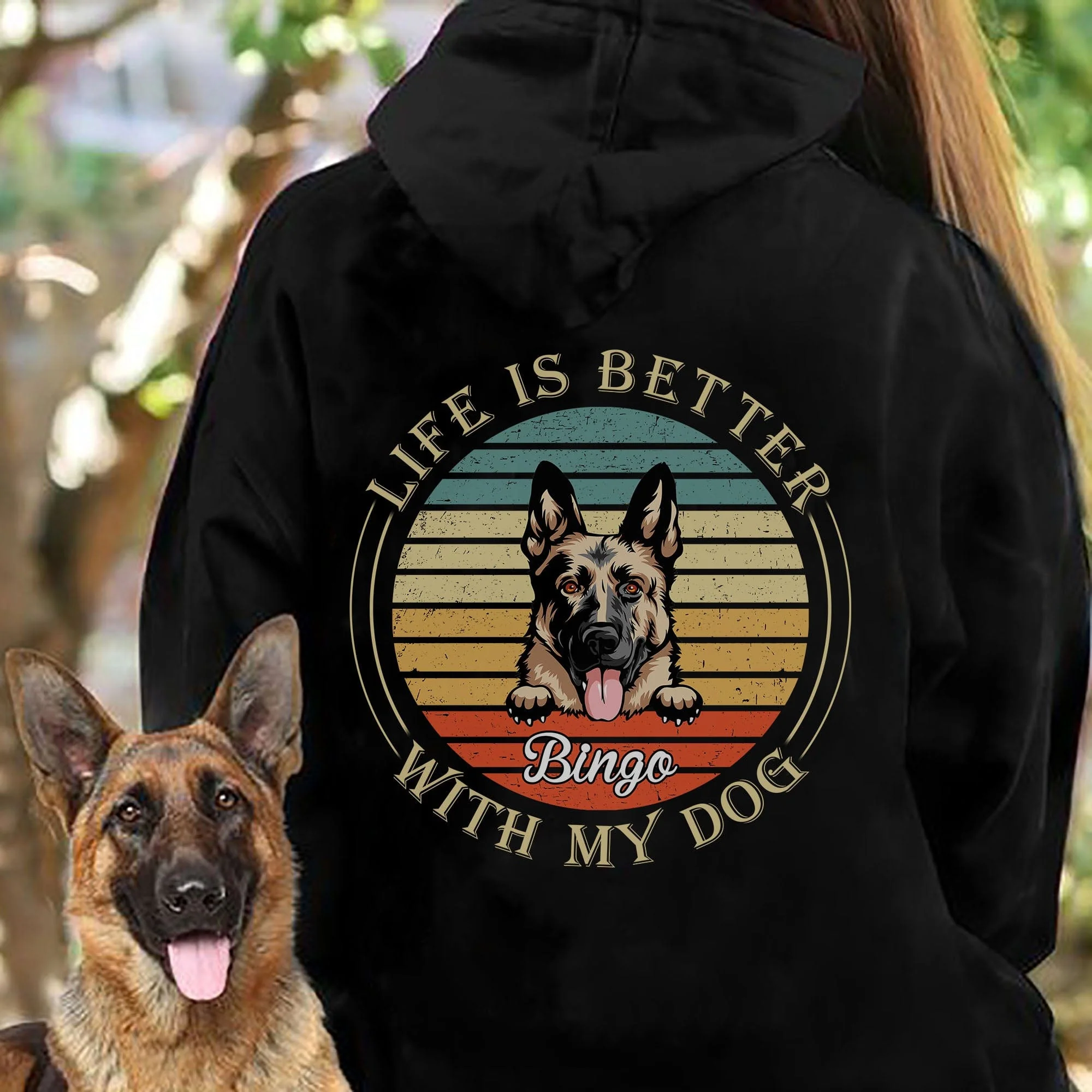 Life Is Better With My Dog Personalized Custom Dog Backside Shirt C441 - Image 3