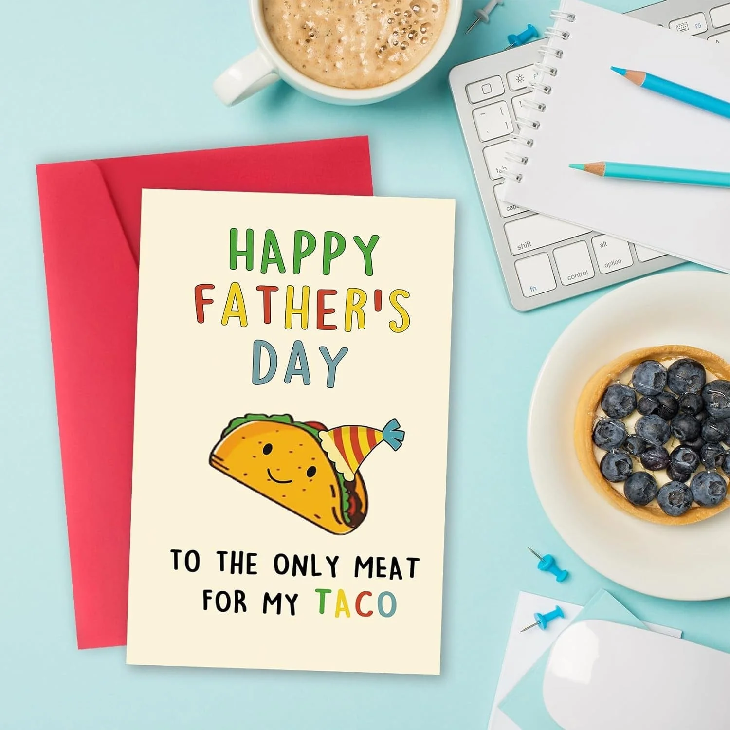 Lovely Taco Father'S Day Card for Dad, Funny Fathers Day Gift for Husband from Wife, Romantic Father'S Day Card, Happy Father'S Day to the Only Meat for My Taco - Image 4