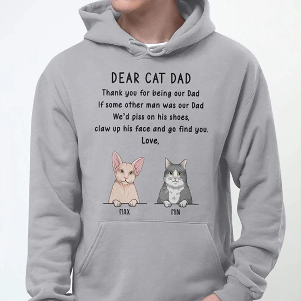 Thank You For Being My Dad Cat Shirt - Image 3