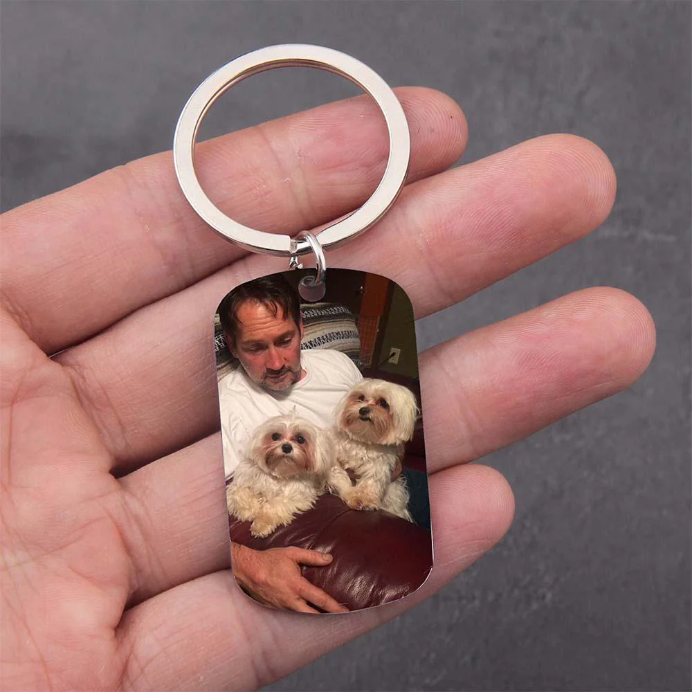 This Best Dog Dad Belongs To Family Keychain - Image 7