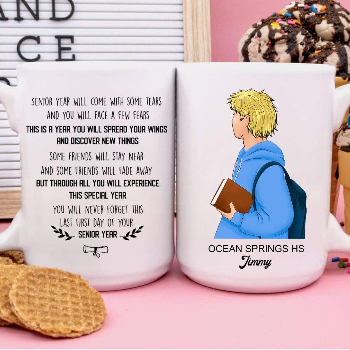 Tears And Fear In Senior Year 2022 Senior Coffee Mug - Image 3