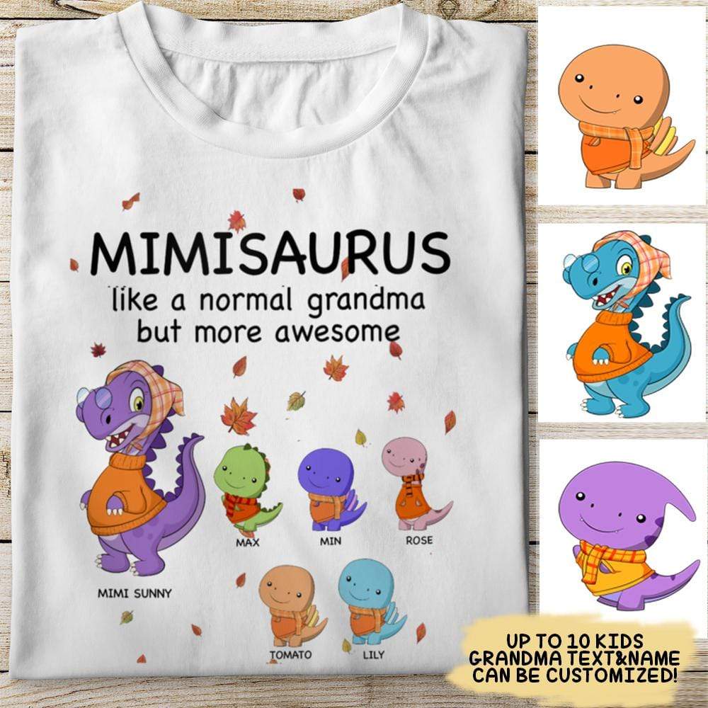 Grandmasaurus And Dinosaur Kids Family Fall Shirt