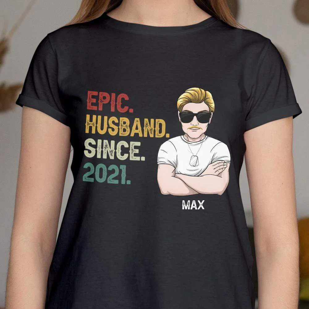 Epic Husband Since Year Family Shirt - Image 2