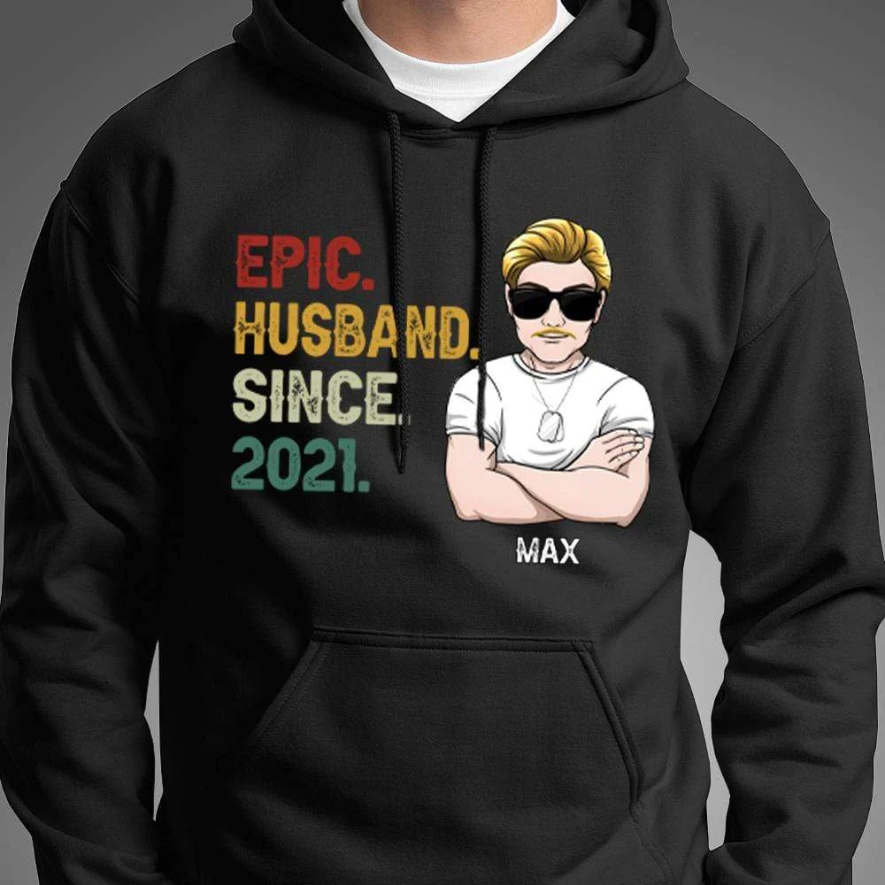 Epic Husband Since Year Family Shirt - Image 3