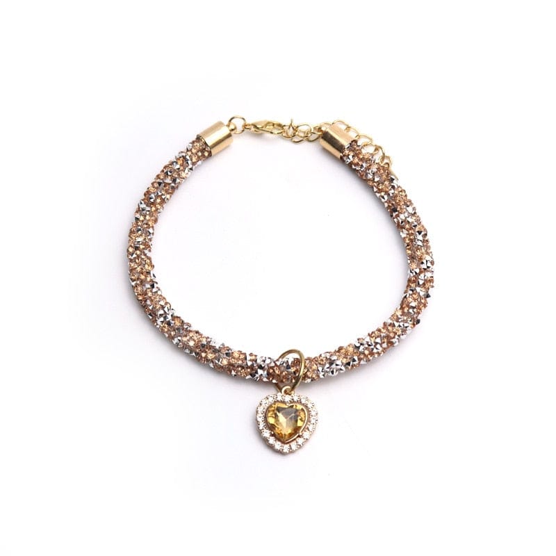Luxury Heart Crystal Cat Collar - Image 3