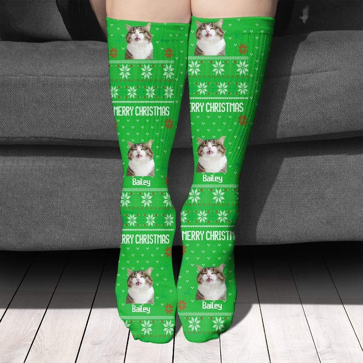 Custom Dog Cat Photo Socks, Gift For Dog Cat Lovers, SG02 - Image 2