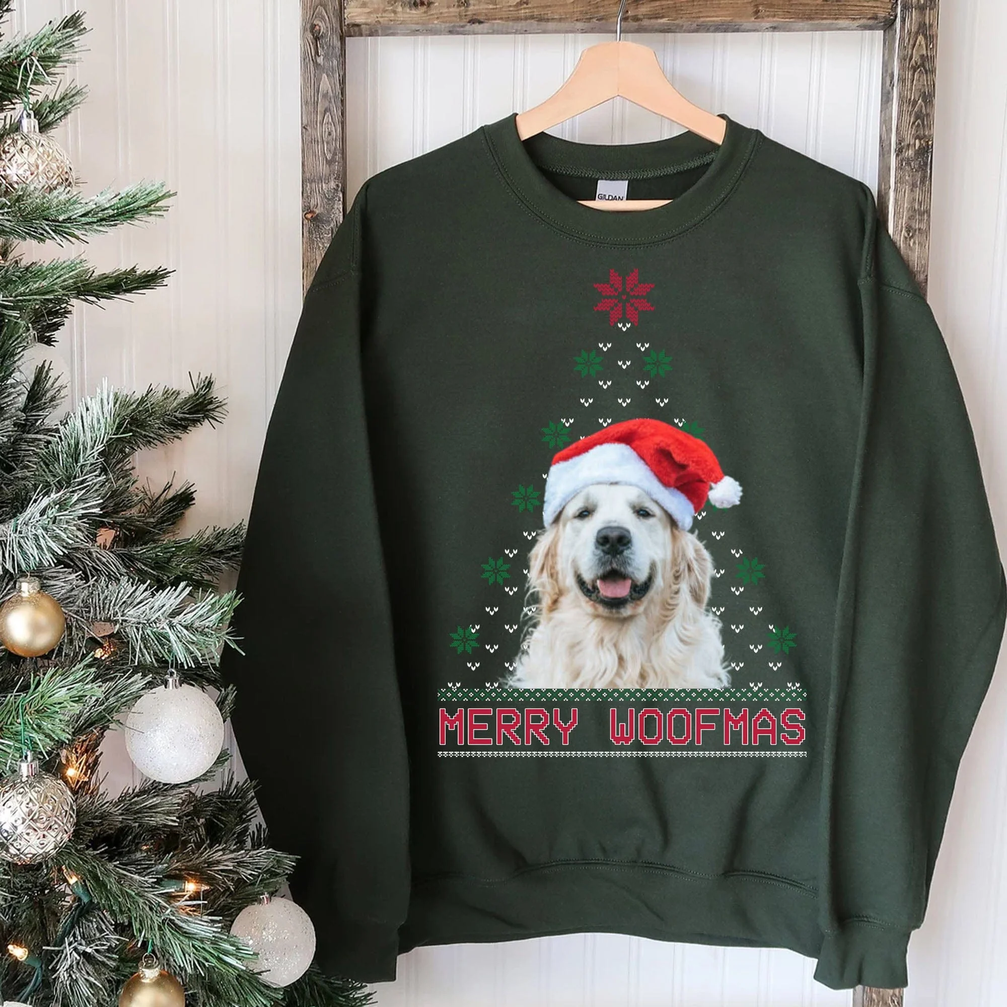 Merry Woofmas Dog Lover Christmas Sweatshirt NA29 - Image 4