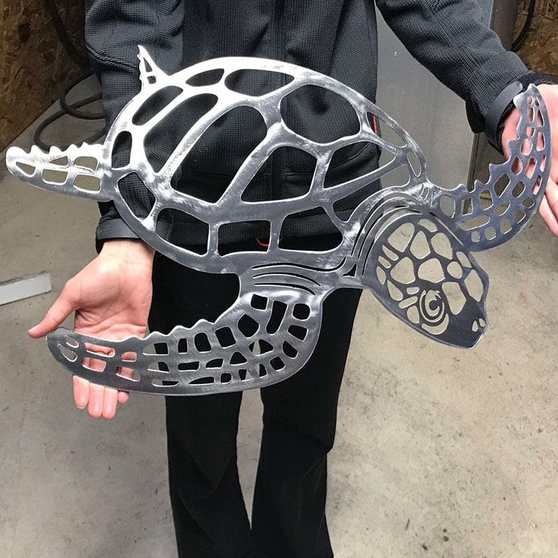Metal Sea Turtle Ornament Beach Decor Art Decorations Wall Hanging Decals