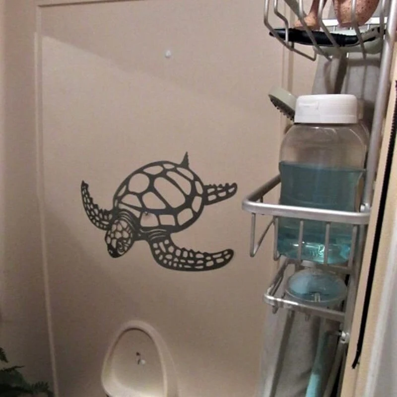 Metal Sea Turtle Ornament Beach Decor Art Decorations Wall Hanging Decals - Image 11